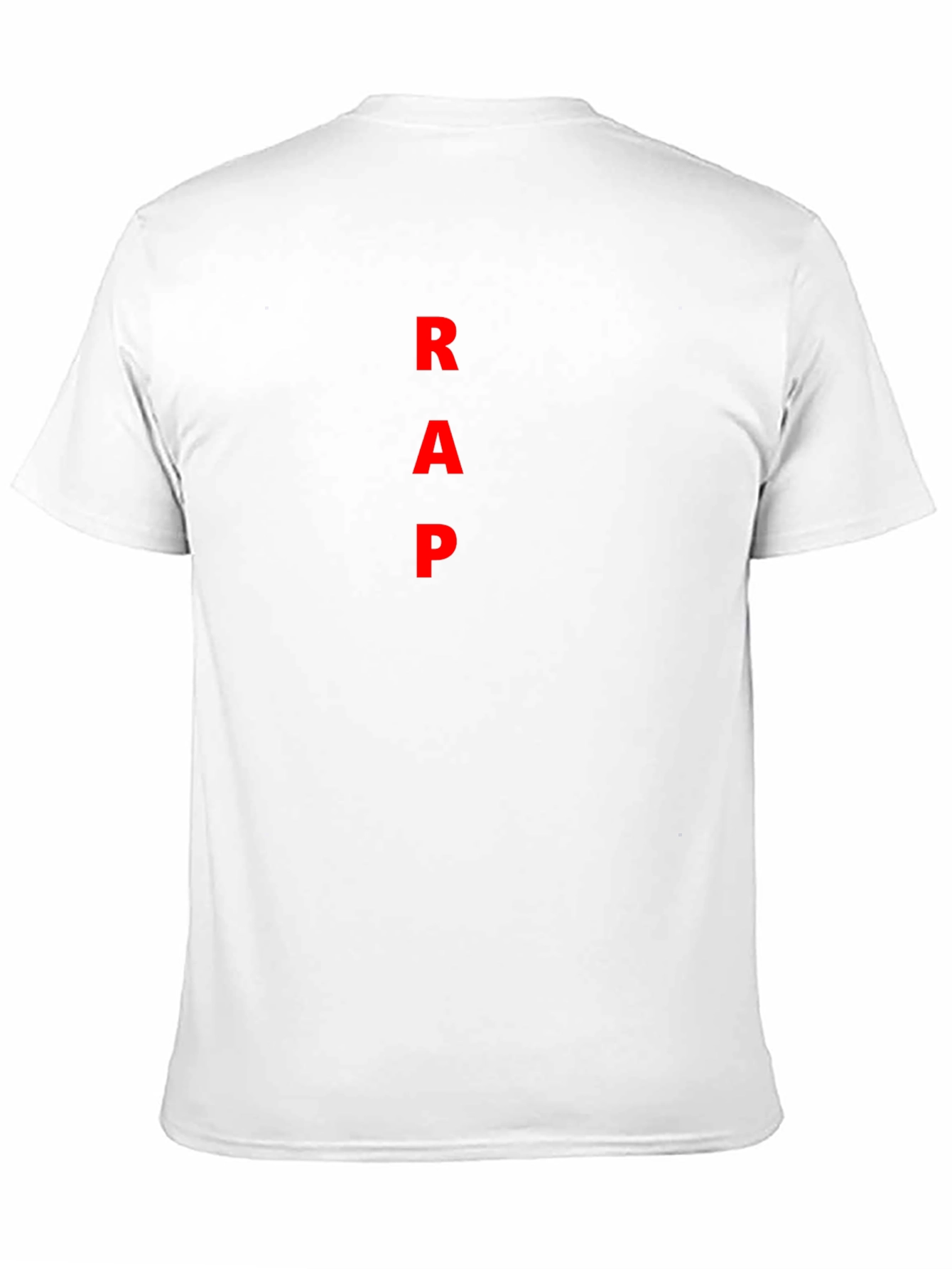 Mens Black T-Shirt with Red RAP Text