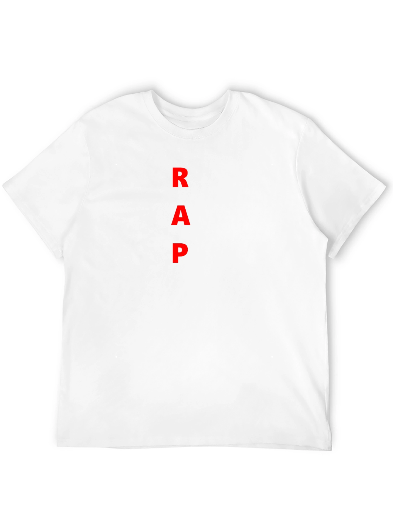 Mens Black T-Shirt with Red RAP Text