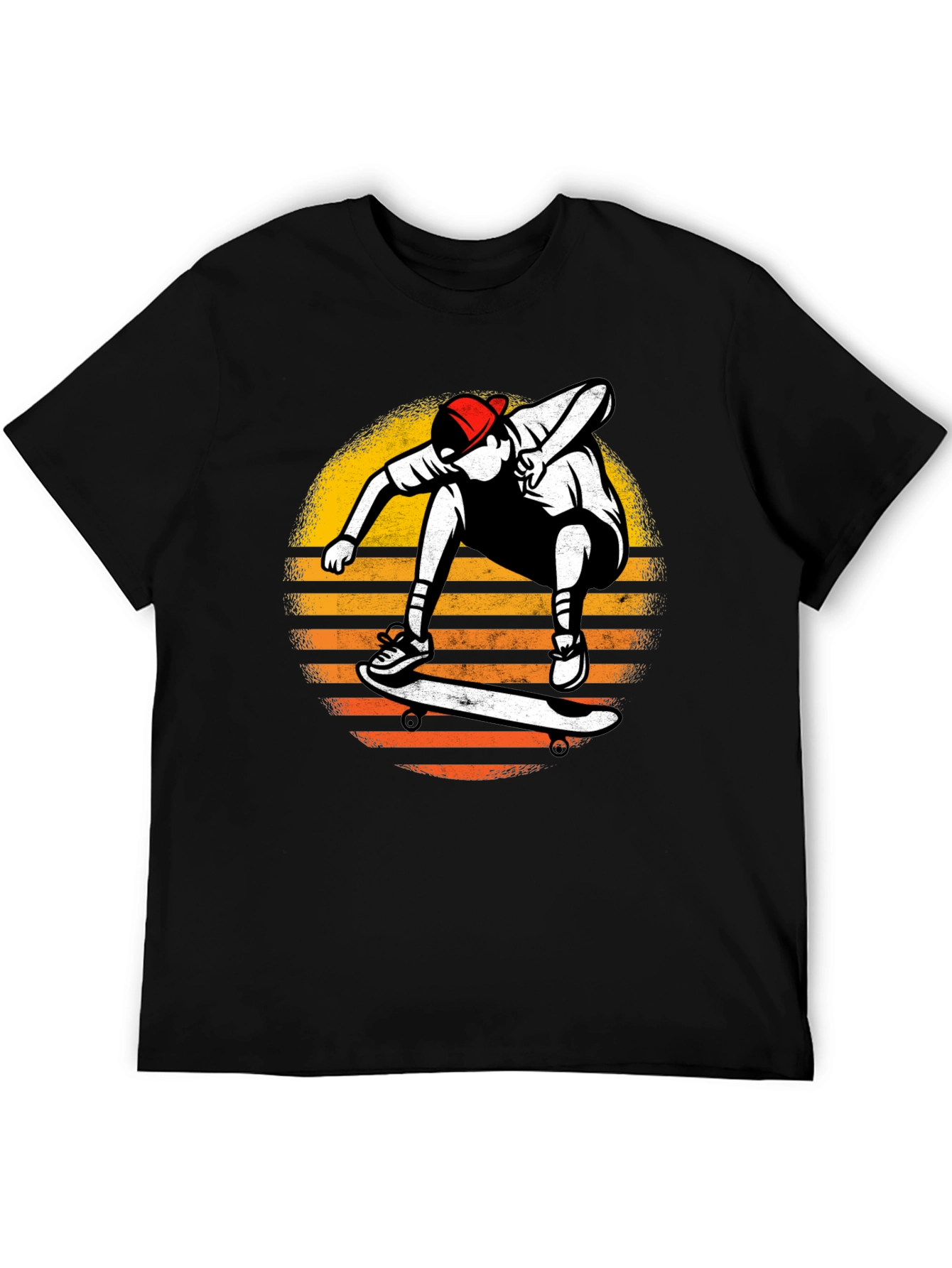 Skateboarder Sunset Graphic T-Shirt
