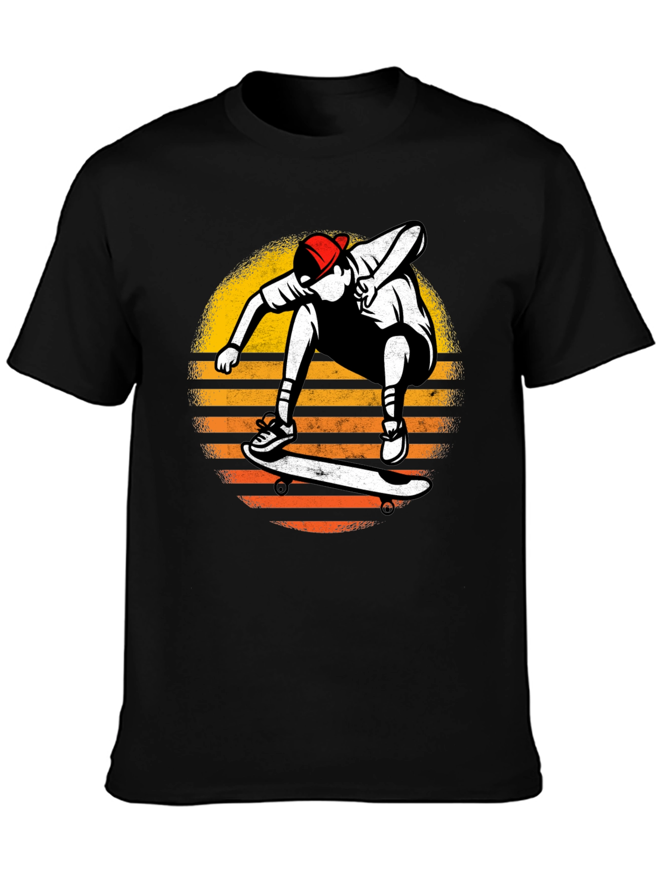 Skateboarder Sunset Graphic T-Shirt