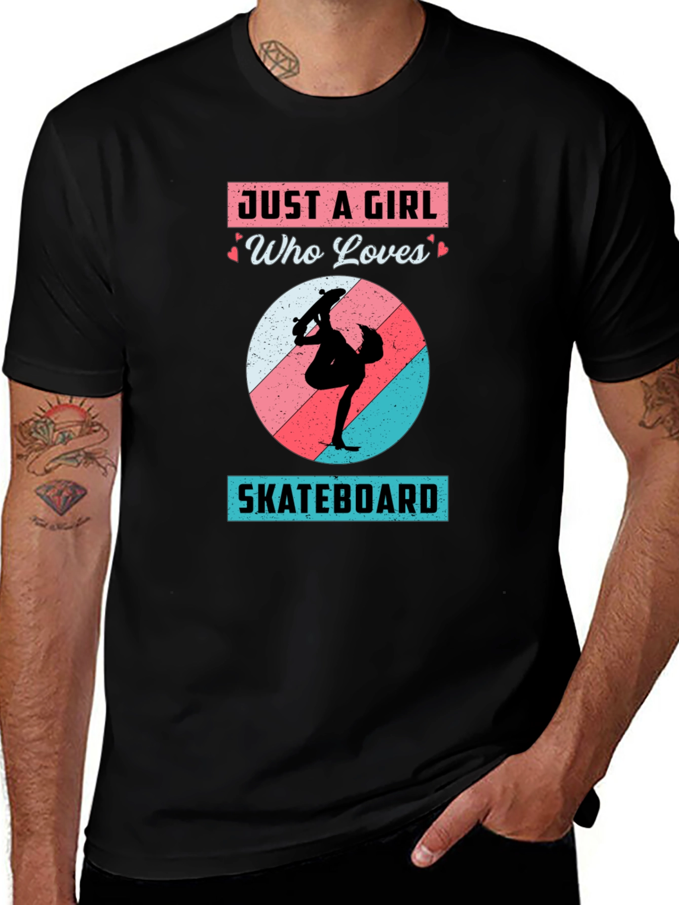 Just A Girl Who Loves Skateboarding T-Shirt