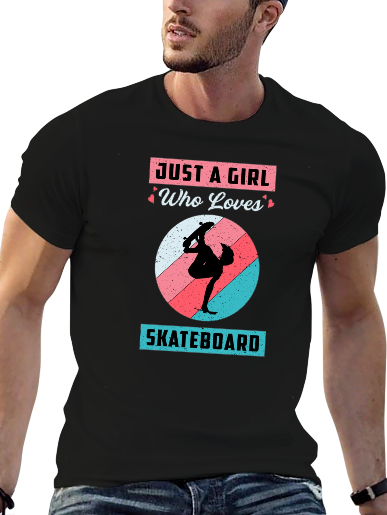 Just A Girl Who Loves Skateboarding T-Shirt