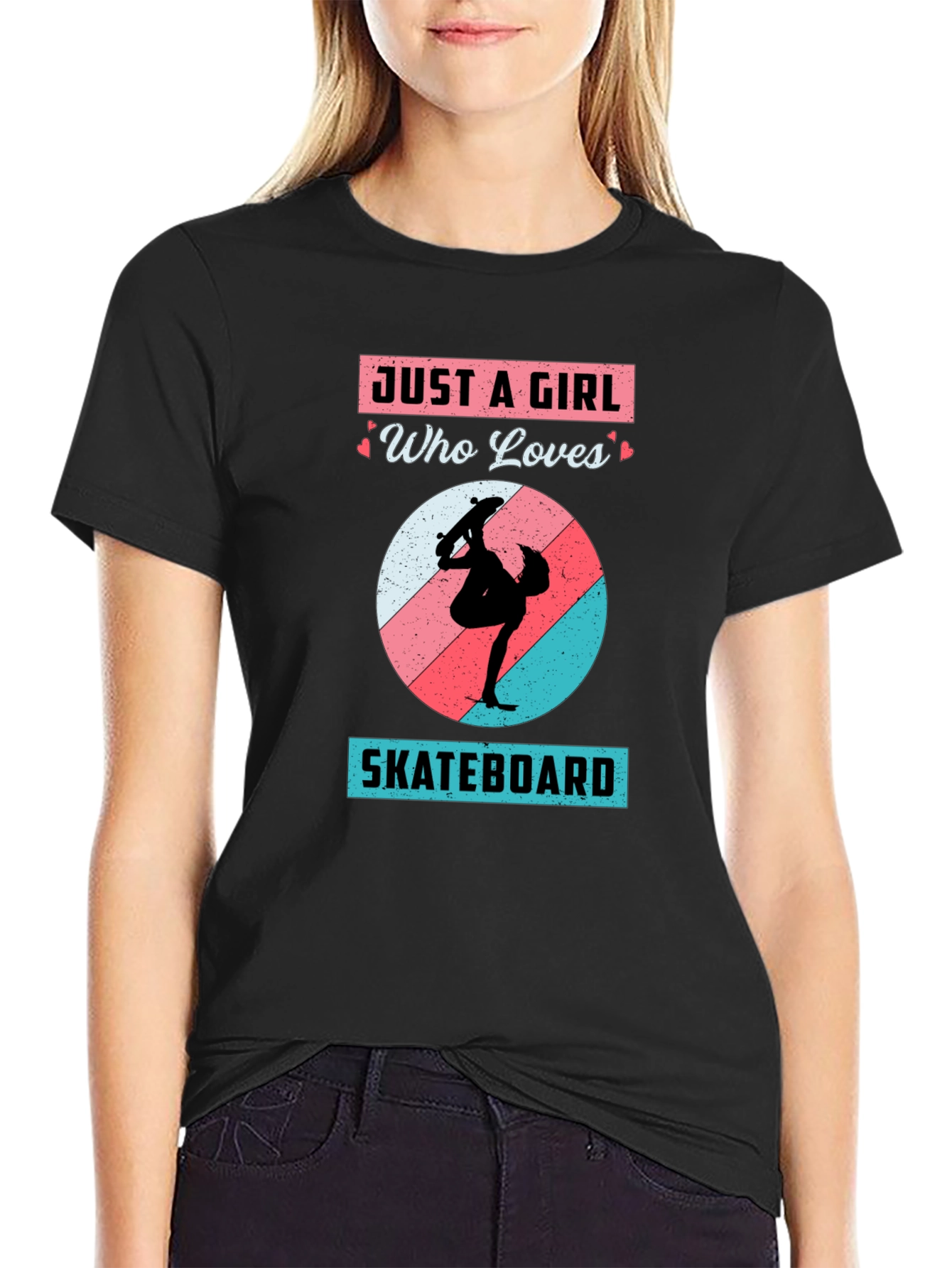 Just A Girl Who Loves Skateboarding T-Shirt