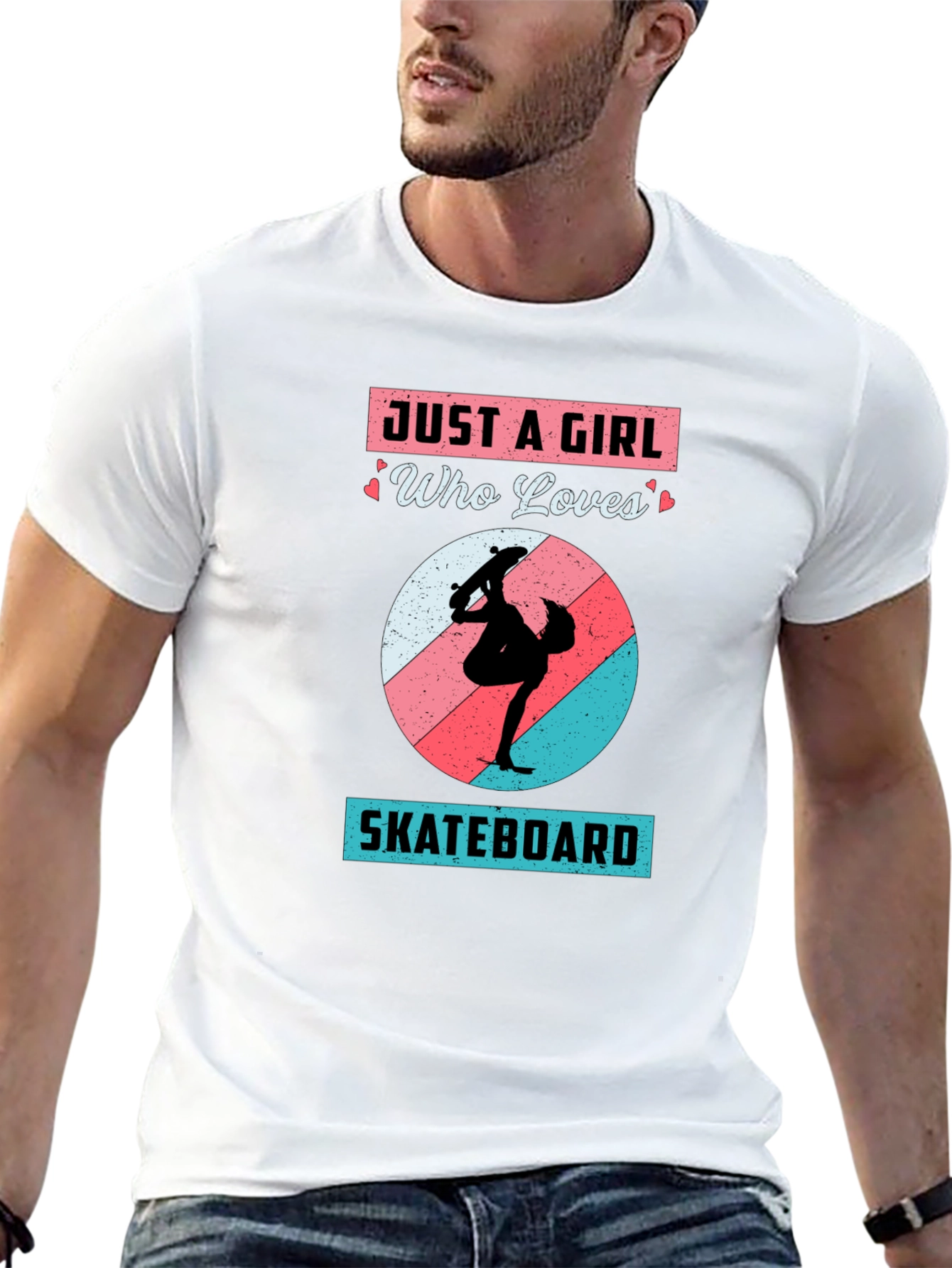 Just A Girl Who Loves Skateboarding T-Shirt