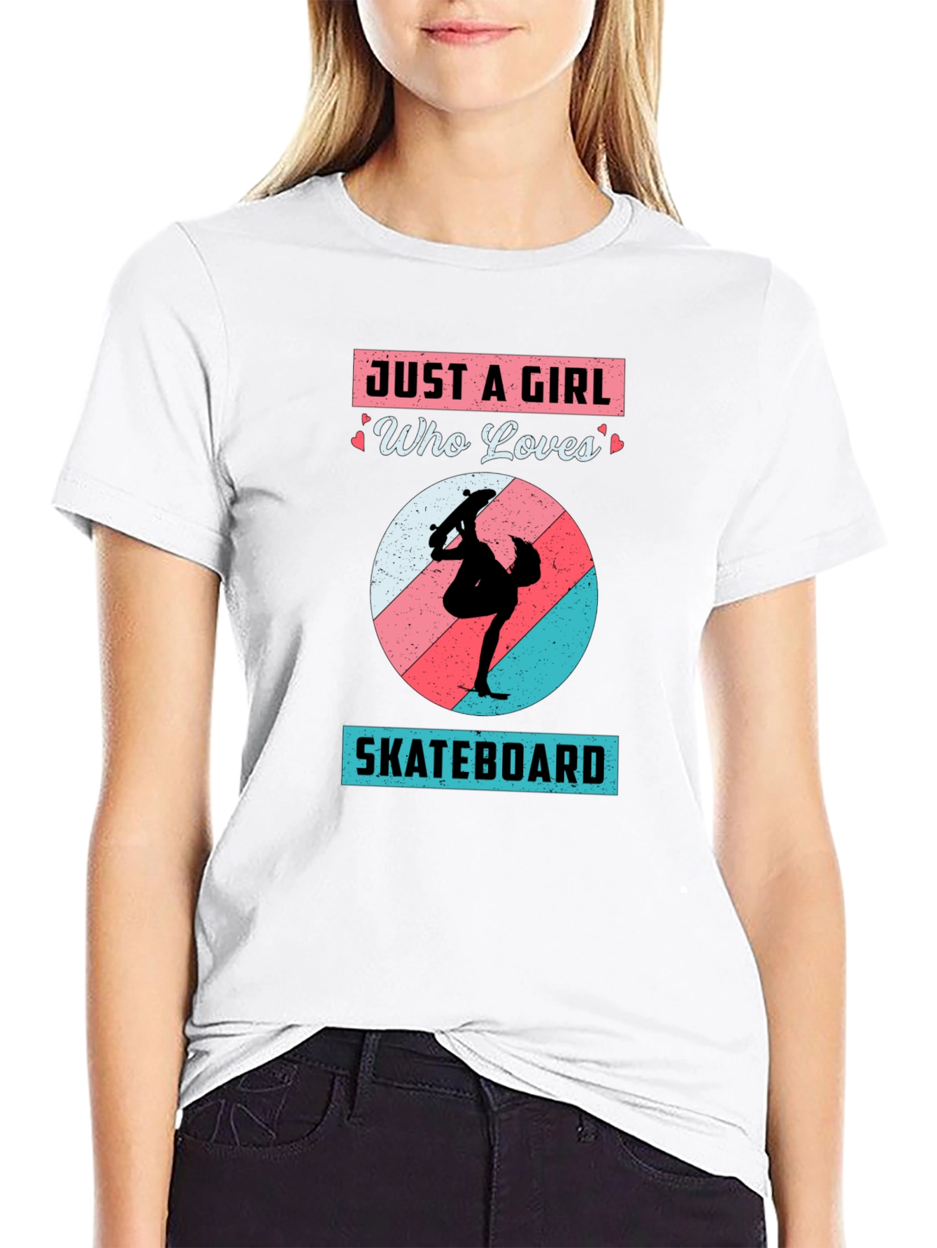 Just A Girl Who Loves Skateboarding T-Shirt