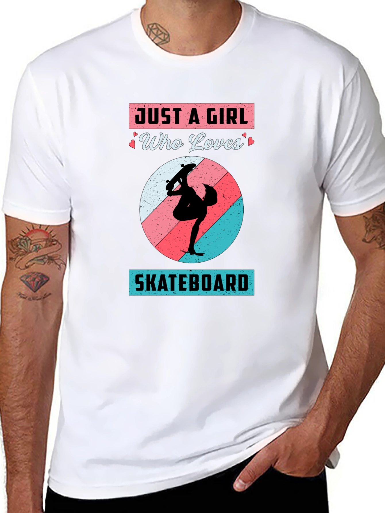 Just A Girl Who Loves Skateboarding T-Shirt