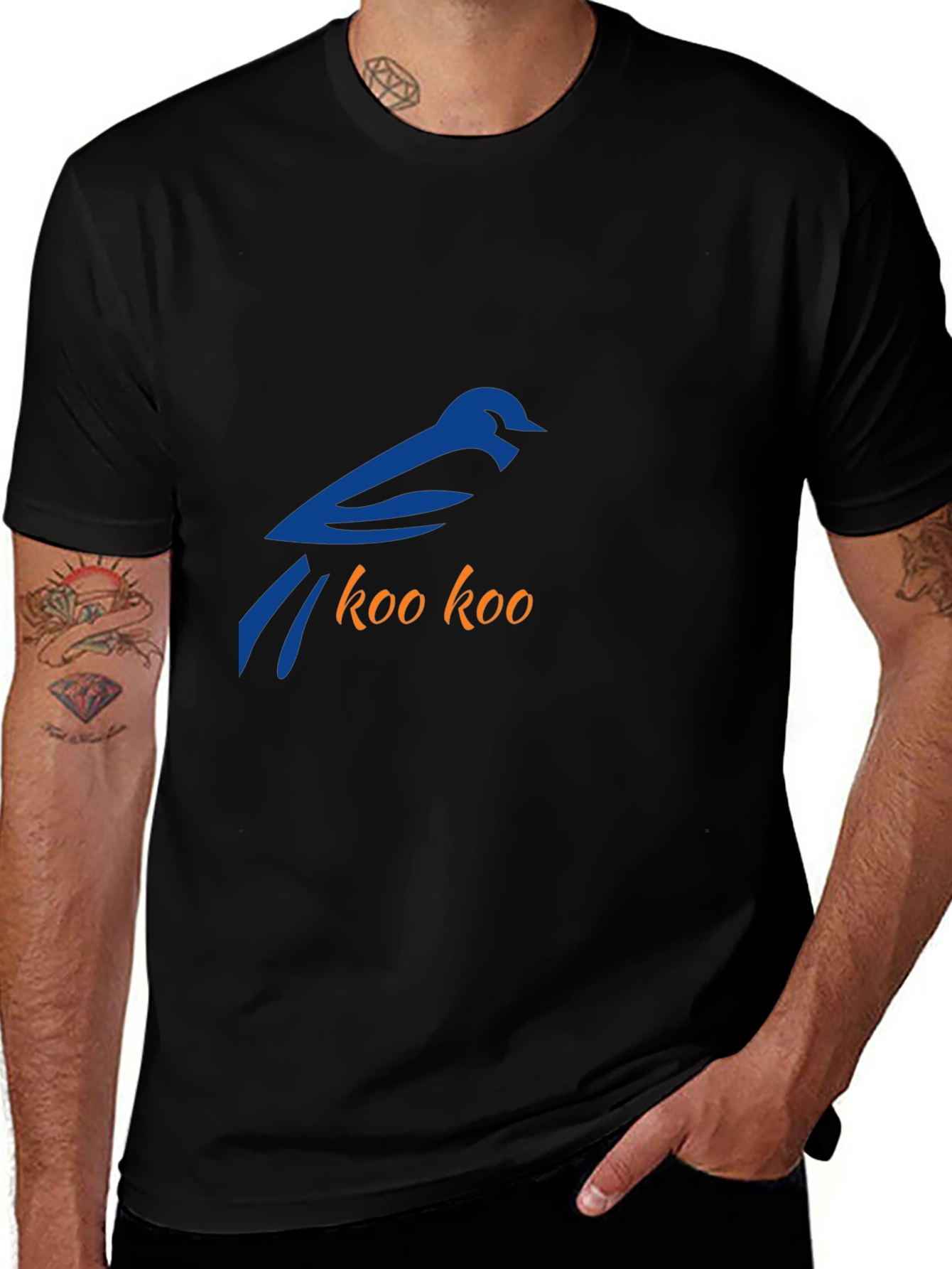 Bluebird koo koo Graphic Black T-Shirt