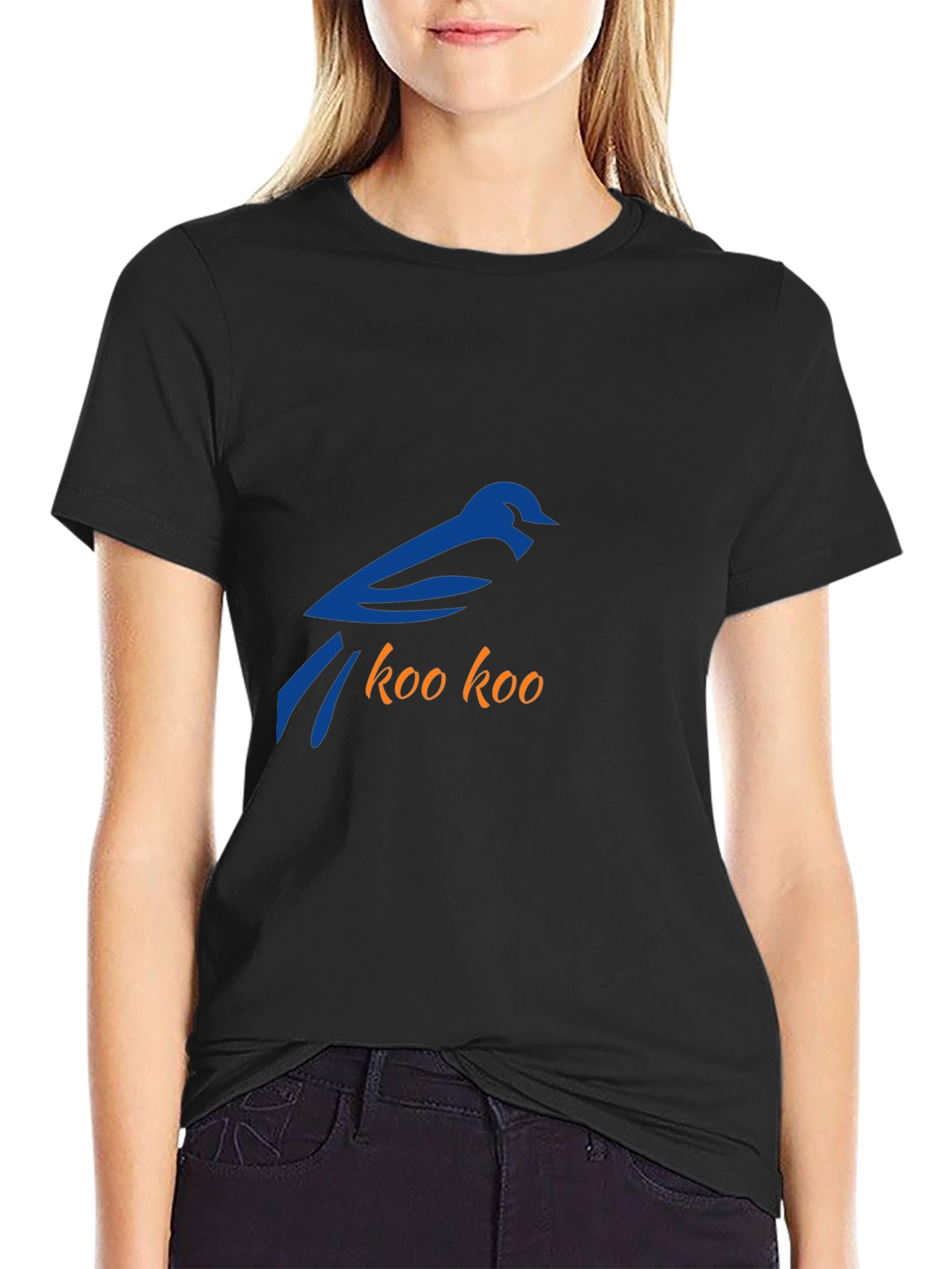 Bluebird koo koo Graphic Black T-Shirt
