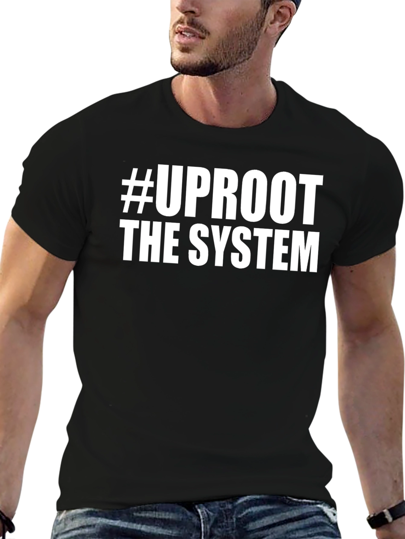 #UPROOT THE SYSTEM Graphic Tee - Bold Statement T-Shirt