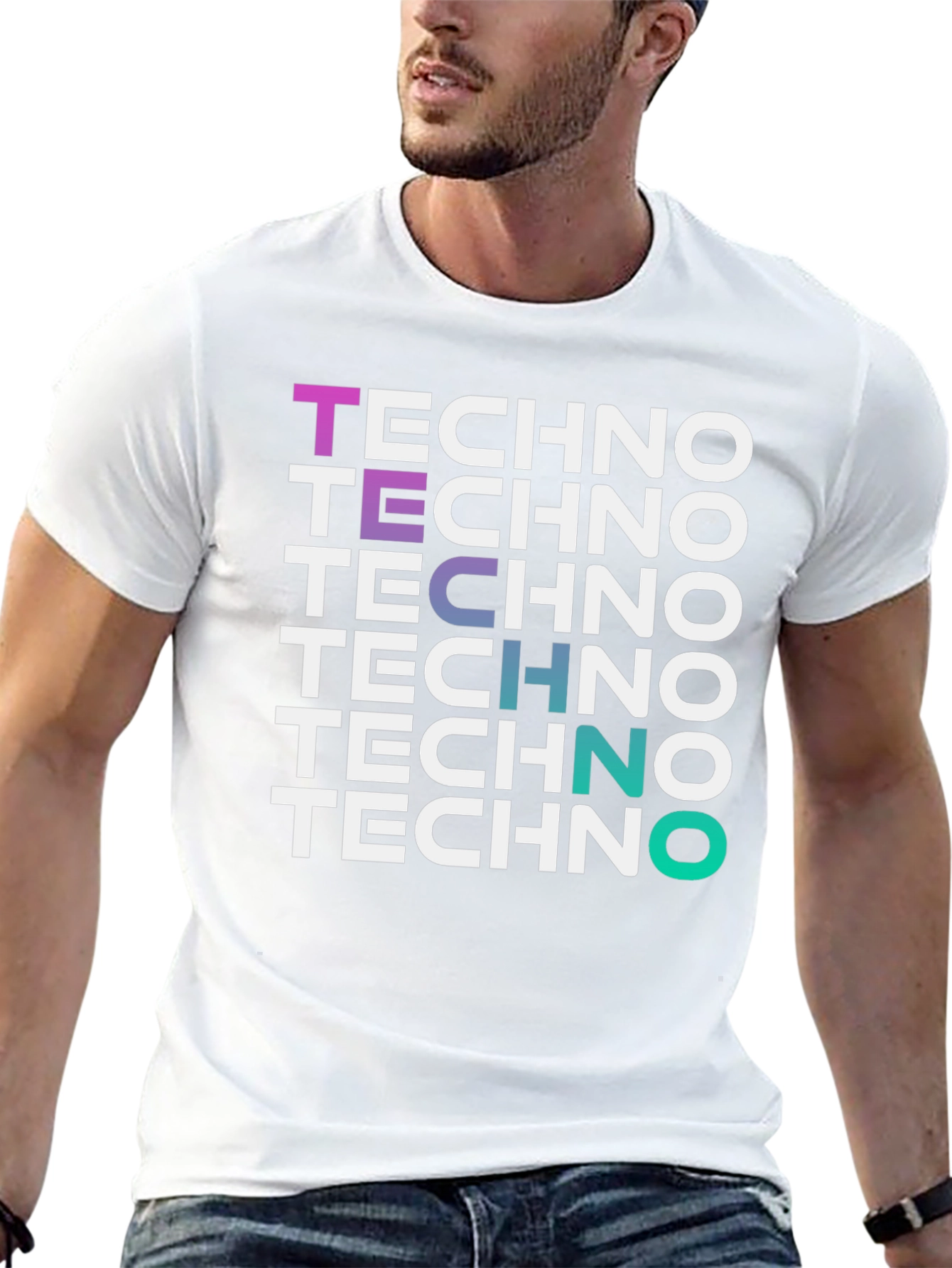 Techno Music Graphic Tee Shirt