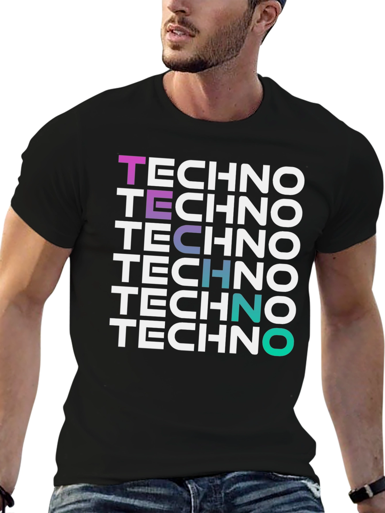 Techno Music Graphic Tee Shirt