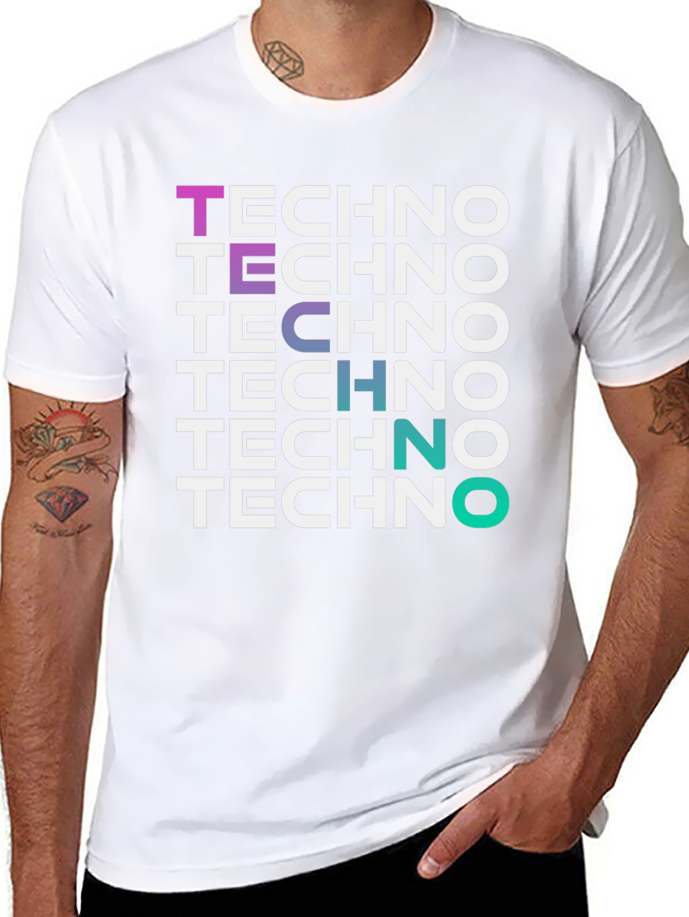 Techno Music Graphic Tee Shirt