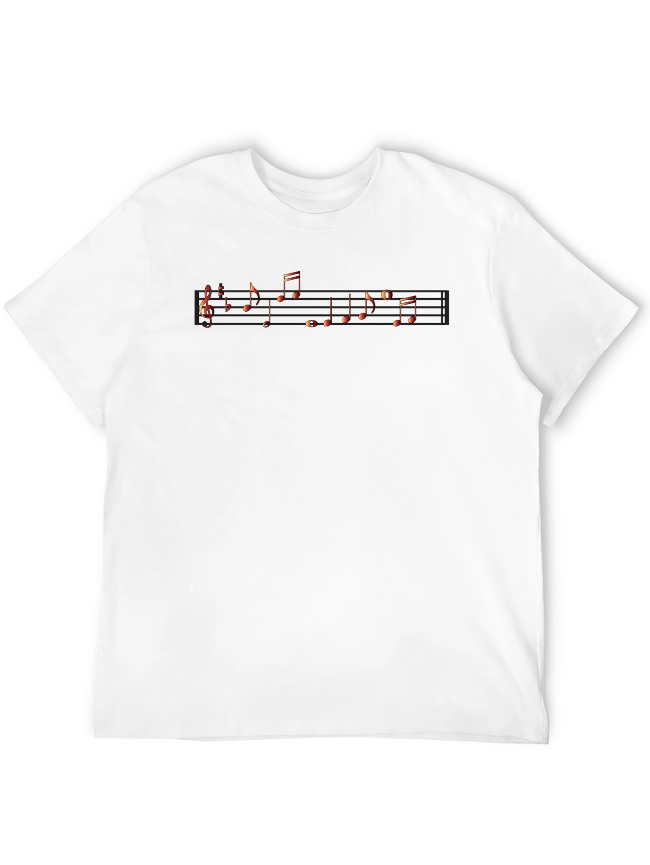 Musical Notes Graphic Black T-Shirt