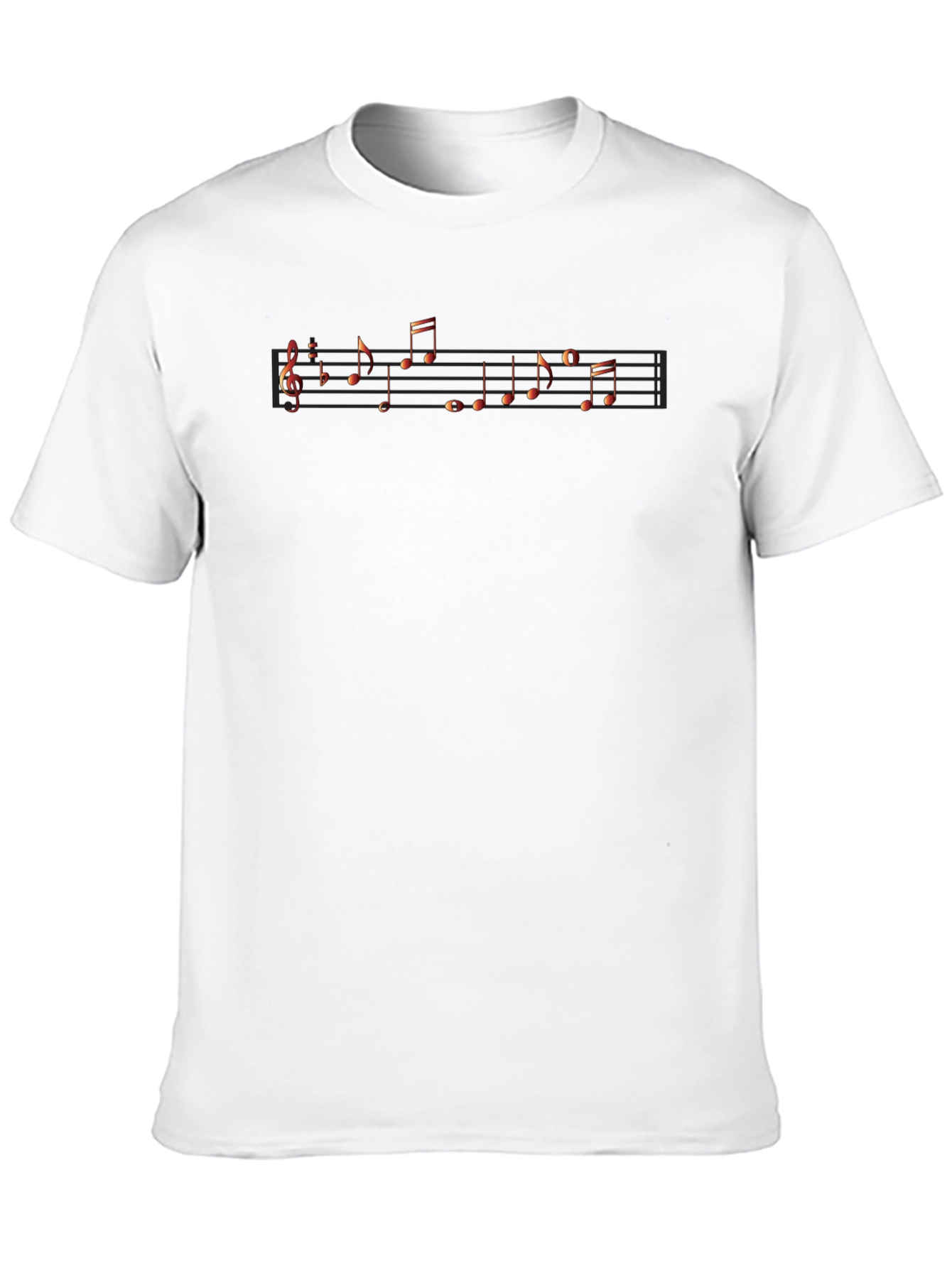 Musical Notes Graphic Black T-Shirt