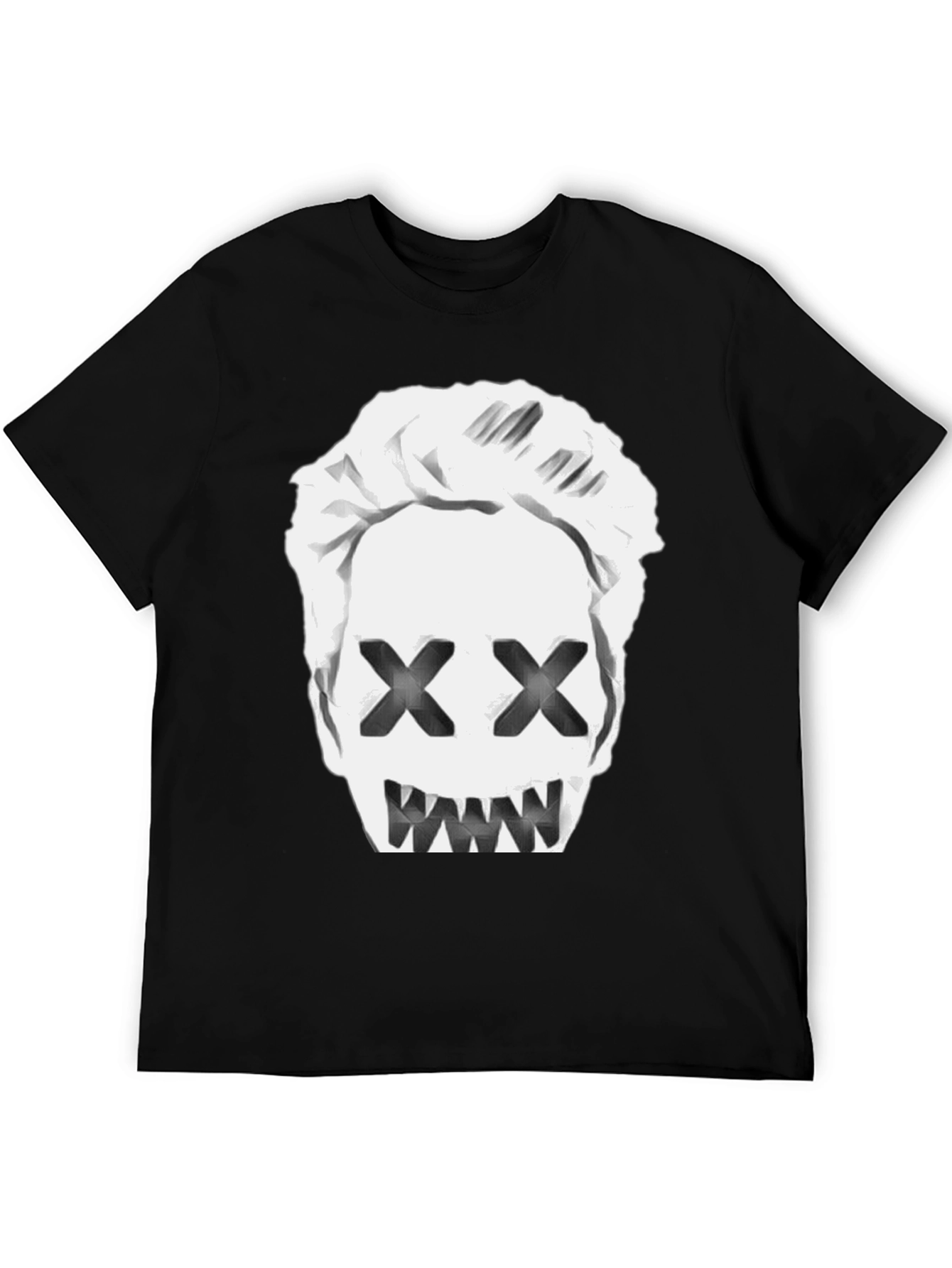 Mens Black T-Shirt with Graphic Print