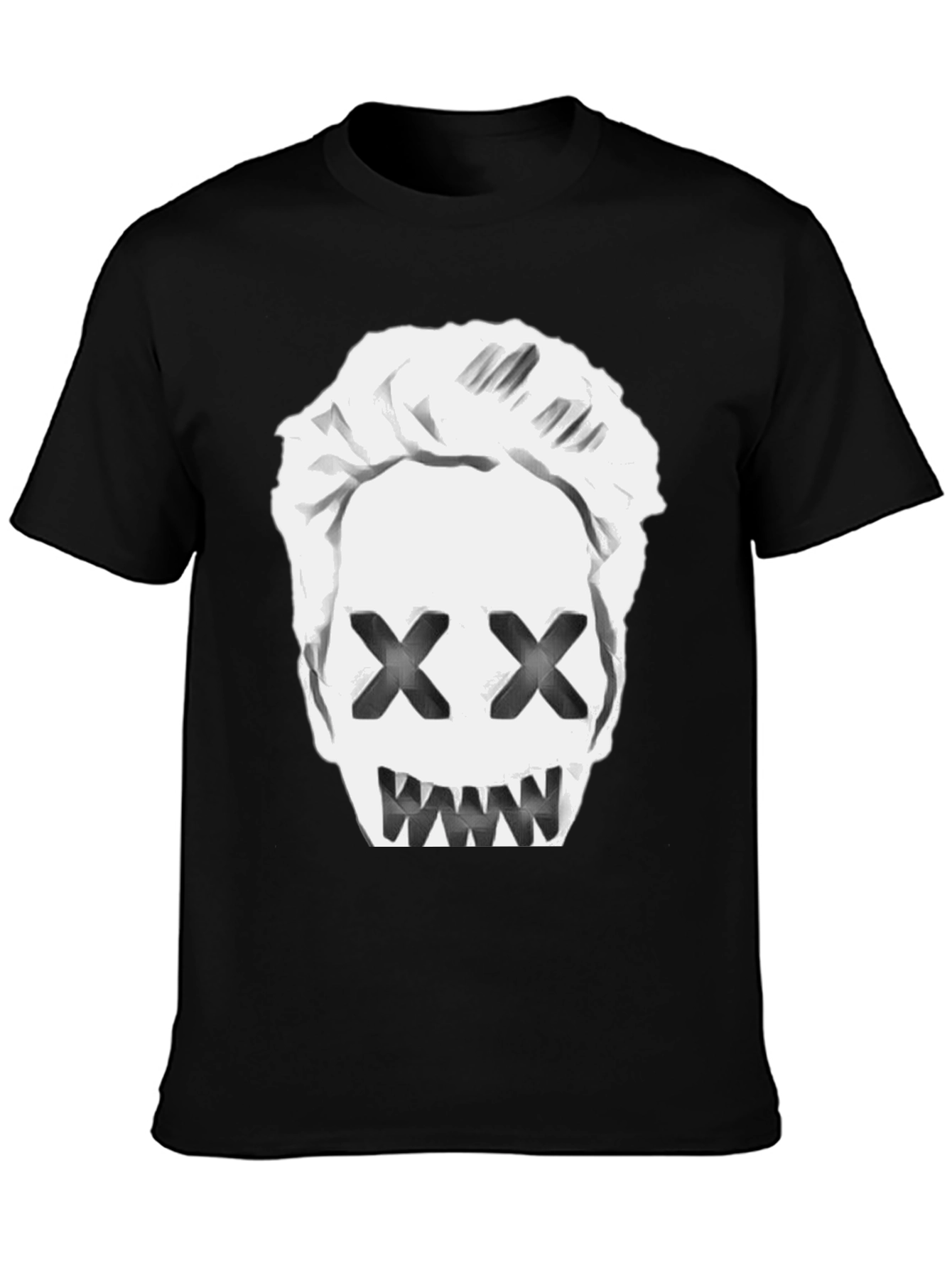 Mens Black T-Shirt with Graphic Print