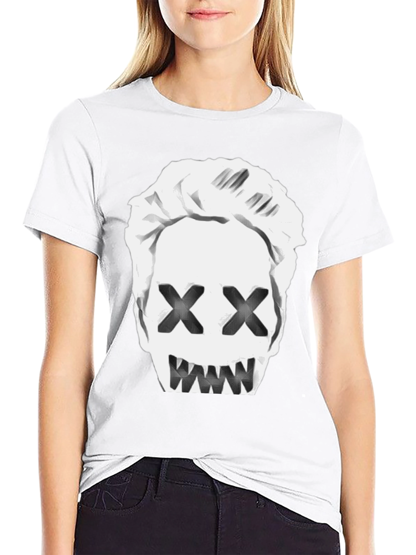 Mens Black T-Shirt with Graphic Print