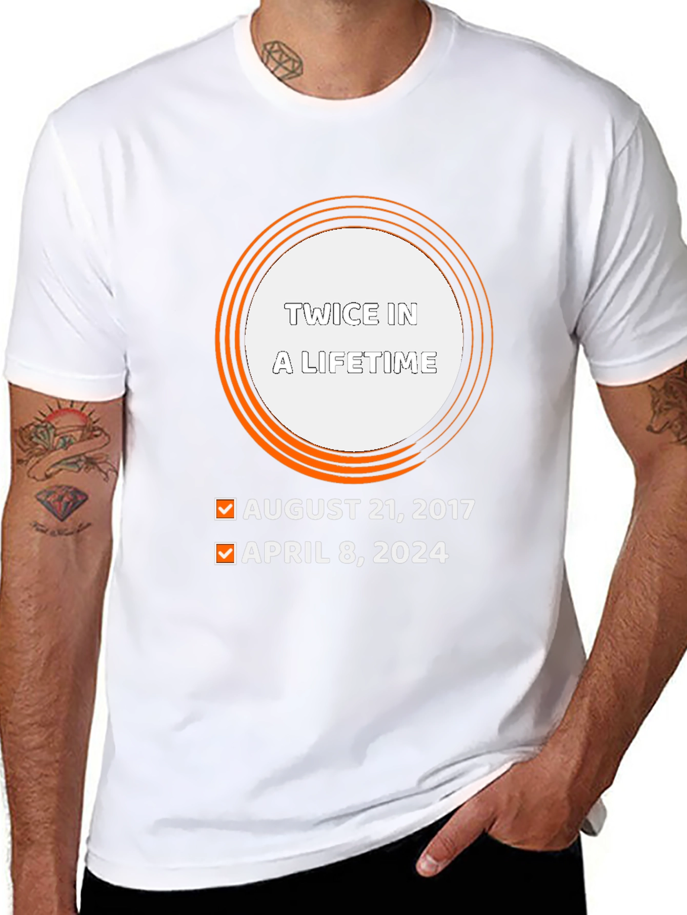 Twice in a Lifetime Eclipse Dates T-Shirt