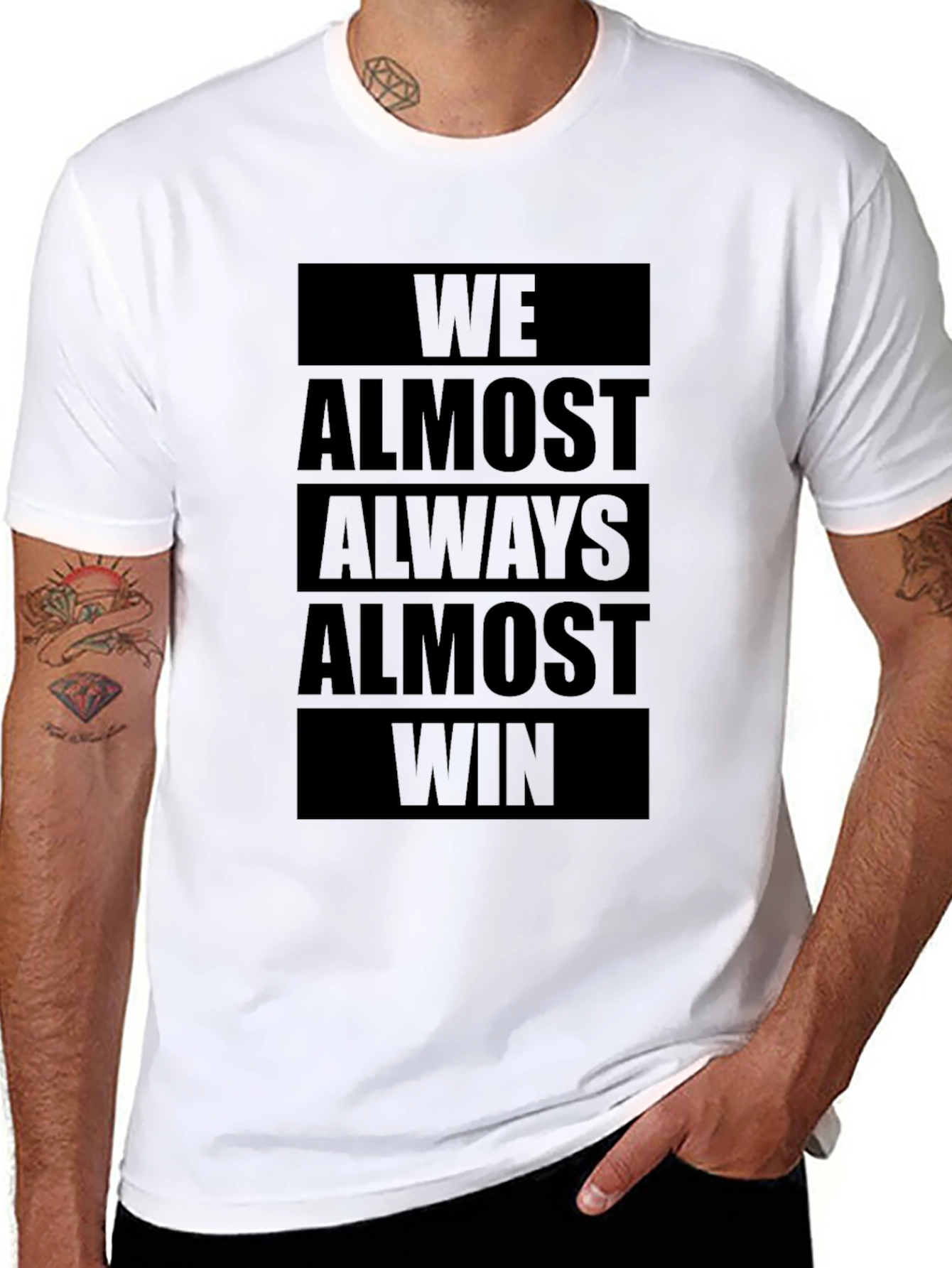 We Almost Always Almost Win Graphic Tee - Black