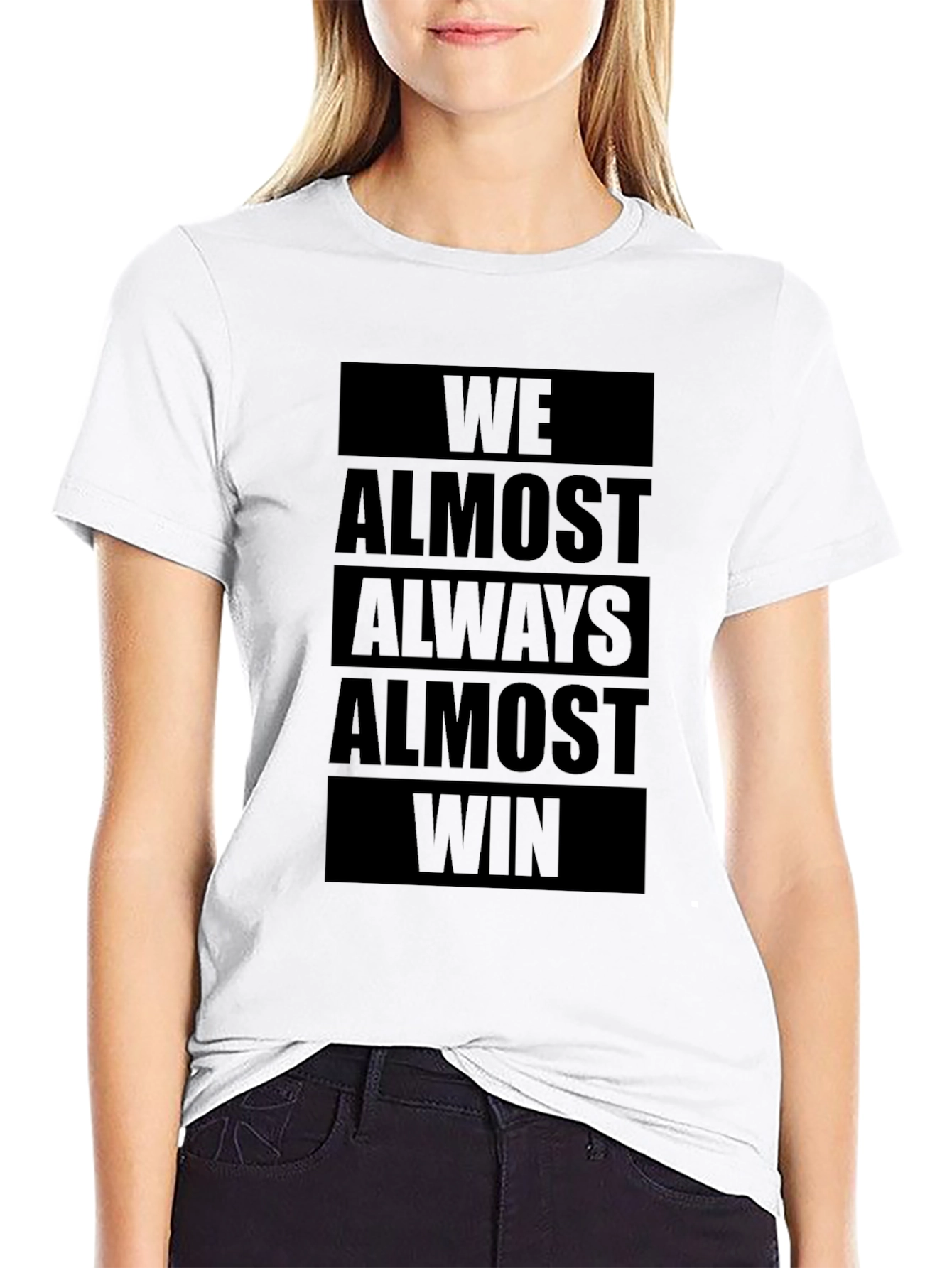 We Almost Always Almost Win Graphic Tee - Black