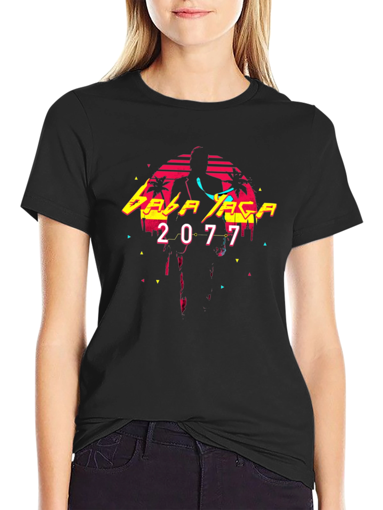Cyberpunk Edgerunners Baba Yaga 2077 Black T-Shirt