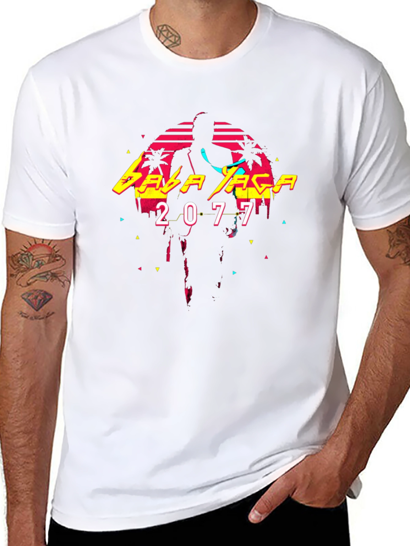Cyberpunk Edgerunners Baba Yaga 2077 Black T-Shirt