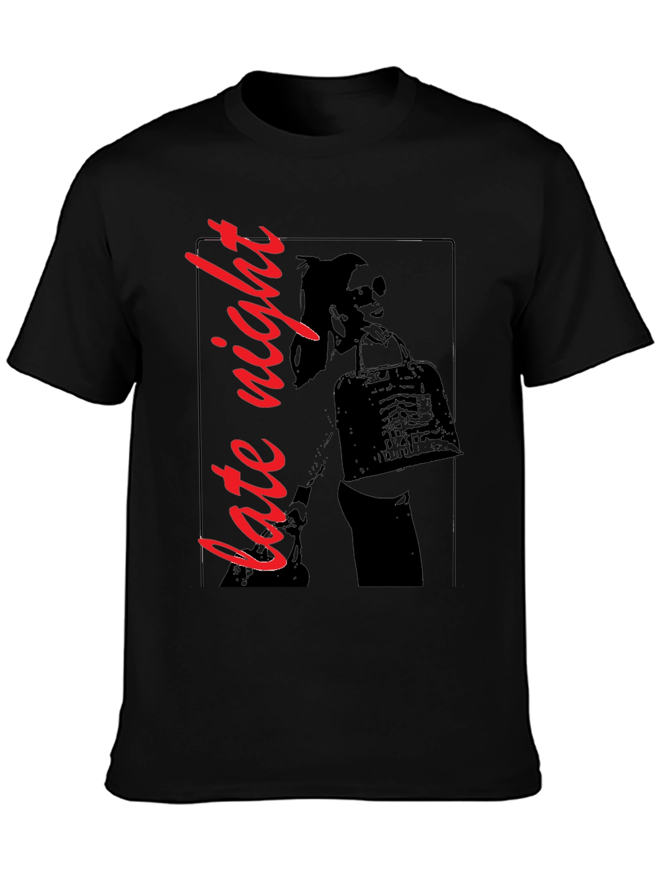 Late Night Graphic T-Shirt - Black