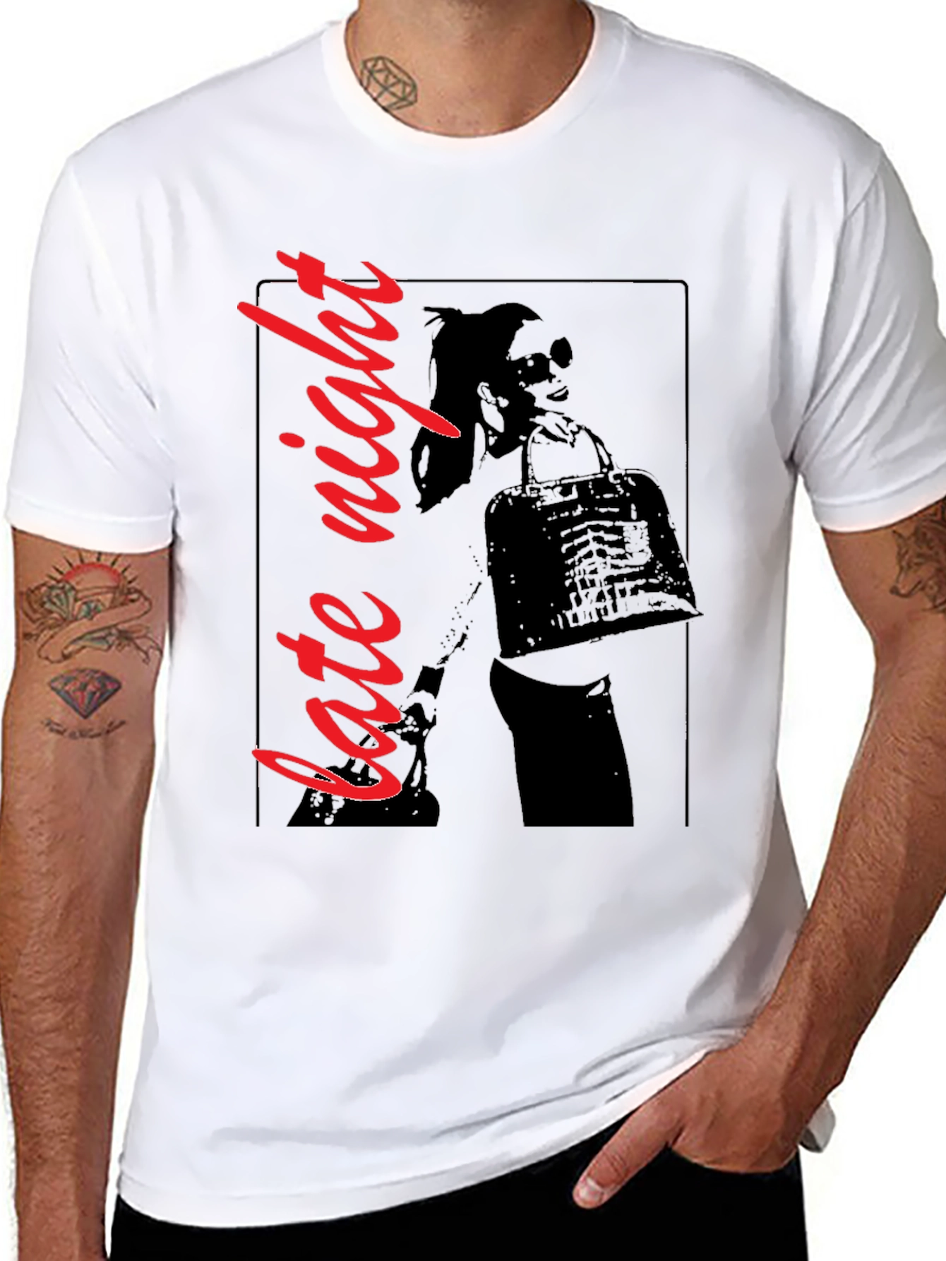 Late Night Graphic T-Shirt - Black
