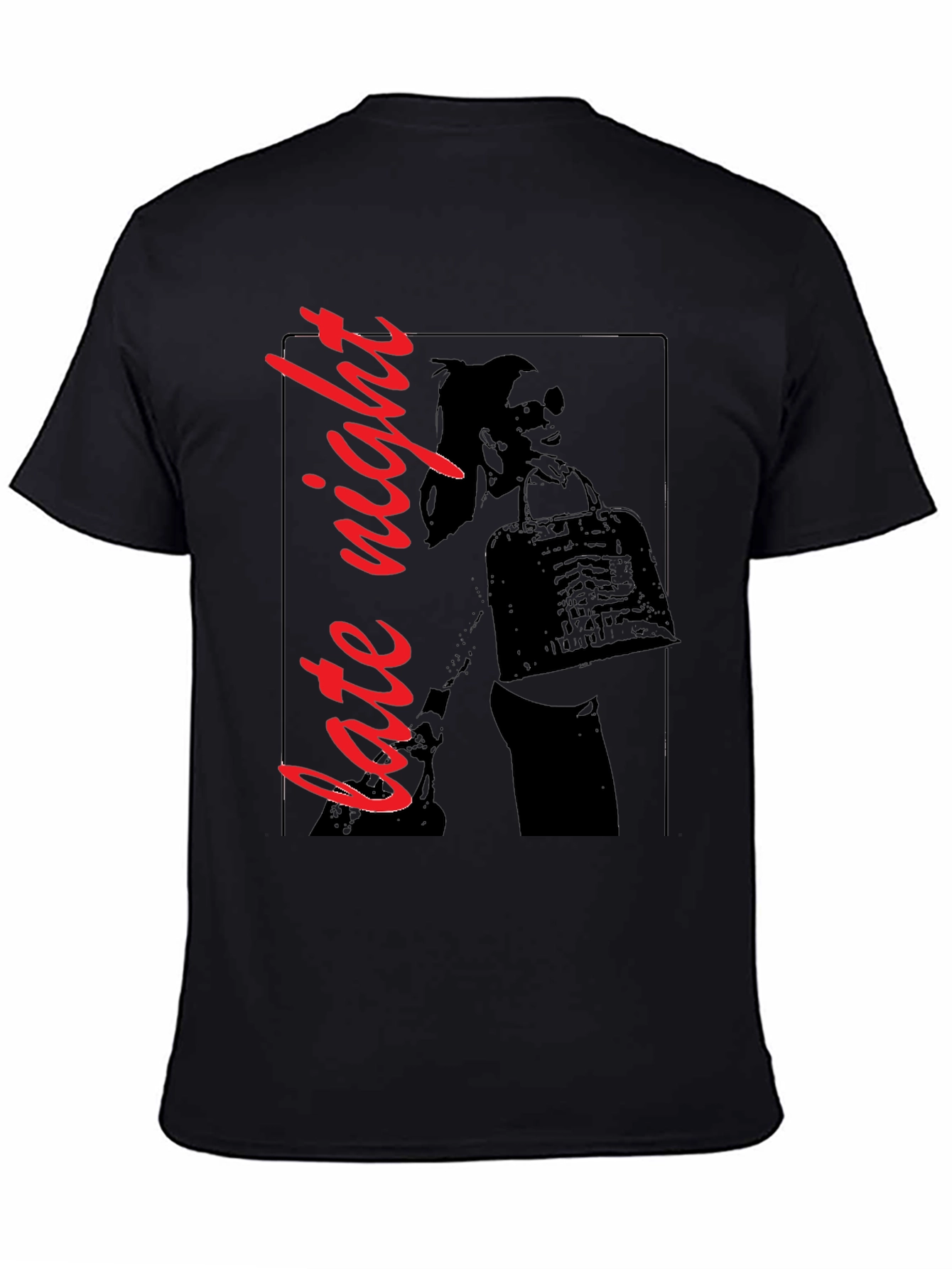 Late Night Graphic T-Shirt - Black