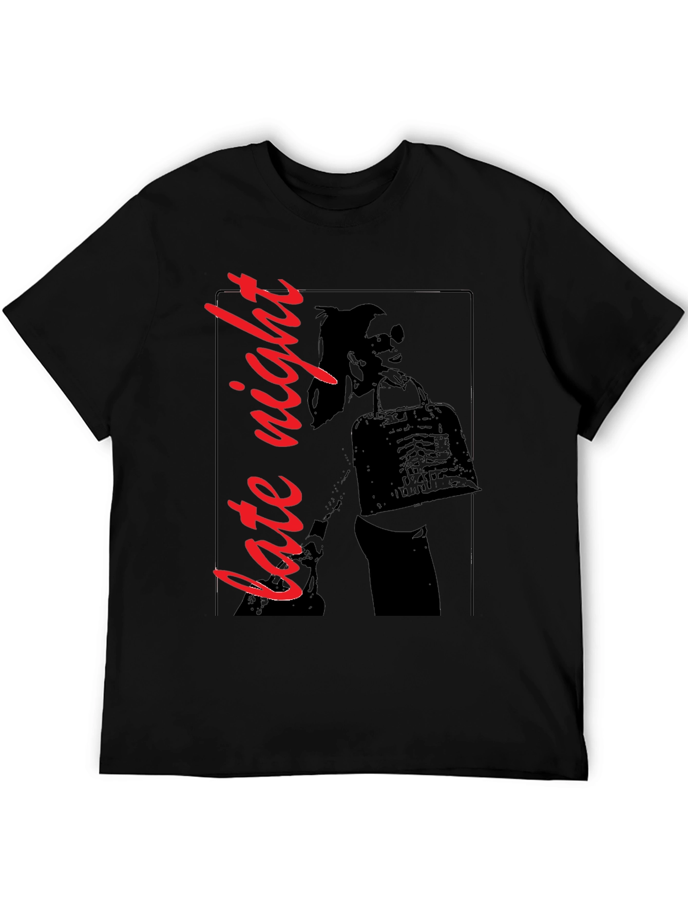 Late Night Graphic T-Shirt - Black