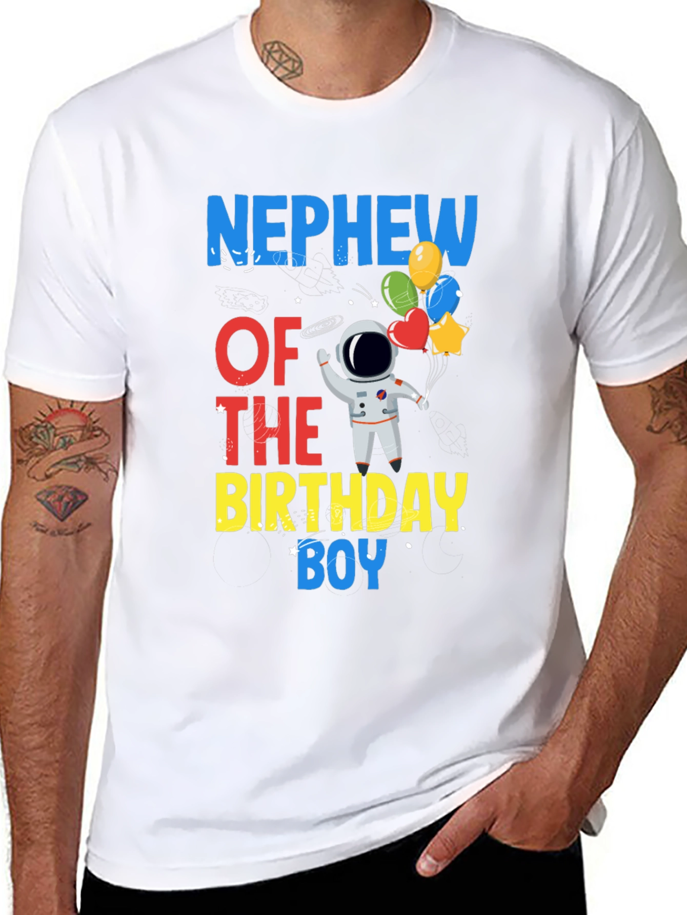 Nephew of the Birthday Boy Astronaut T-Shirt