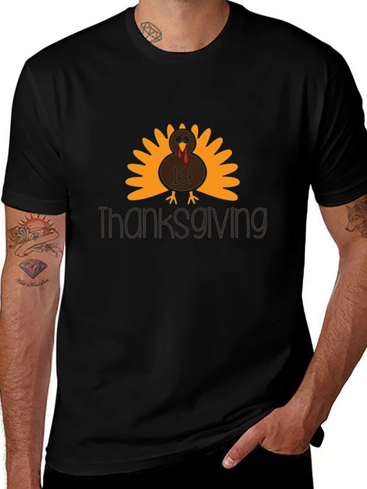 Thanksgiving 1st Turkey Black T-Shirt