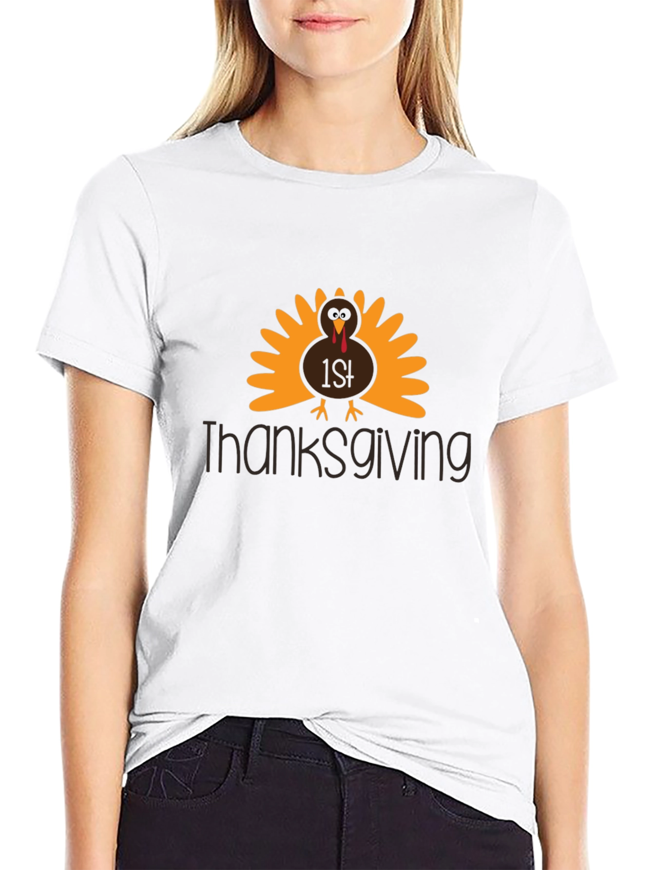Thanksgiving 1st Turkey Black T-Shirt