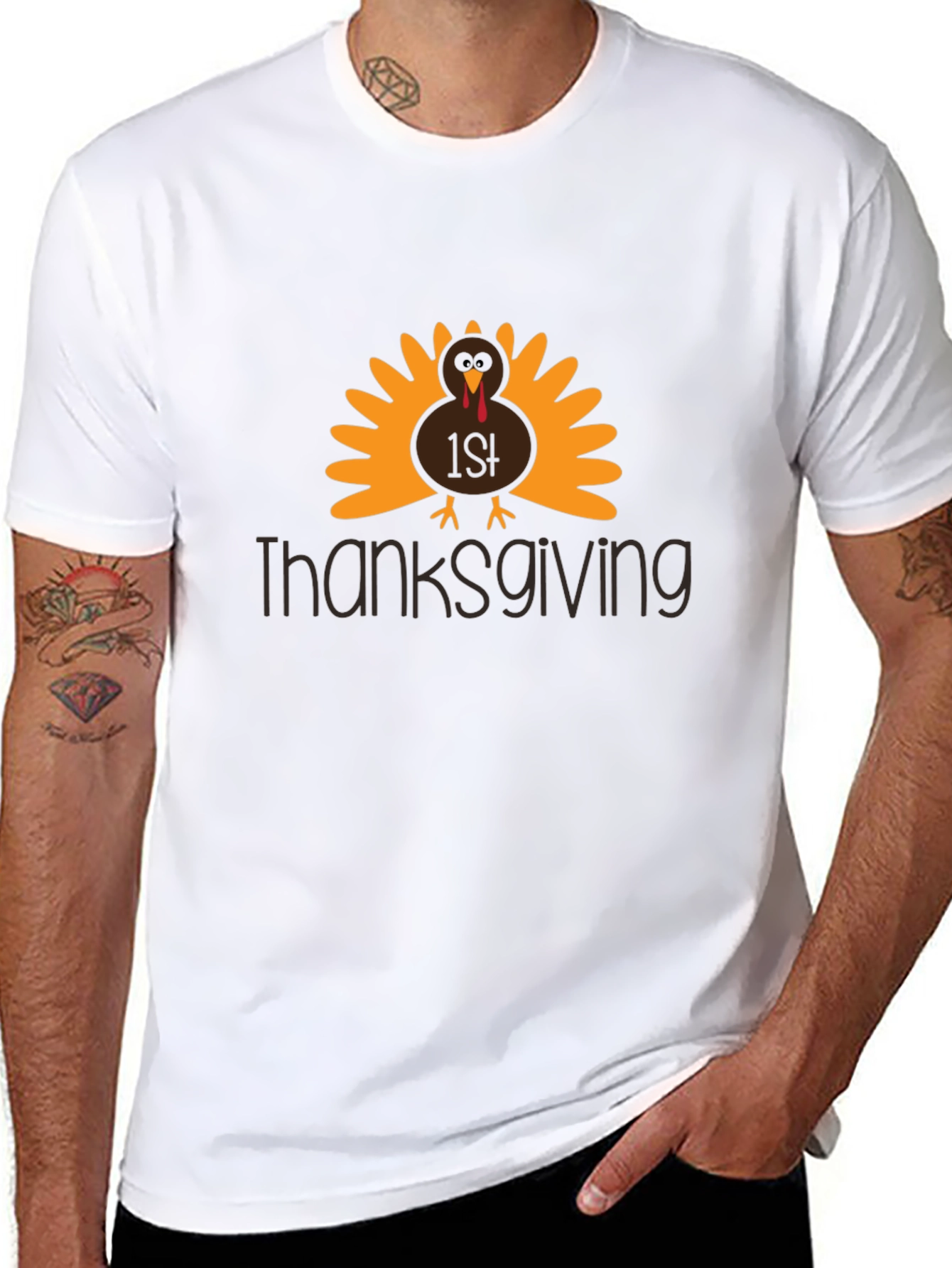 Thanksgiving 1st Turkey Black T-Shirt