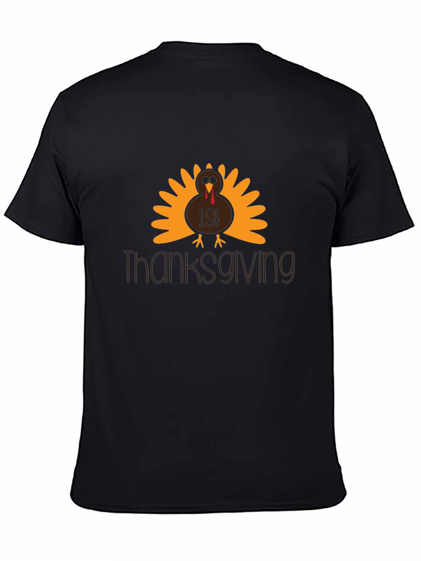 Thanksgiving 1st Turkey Black T-Shirt
