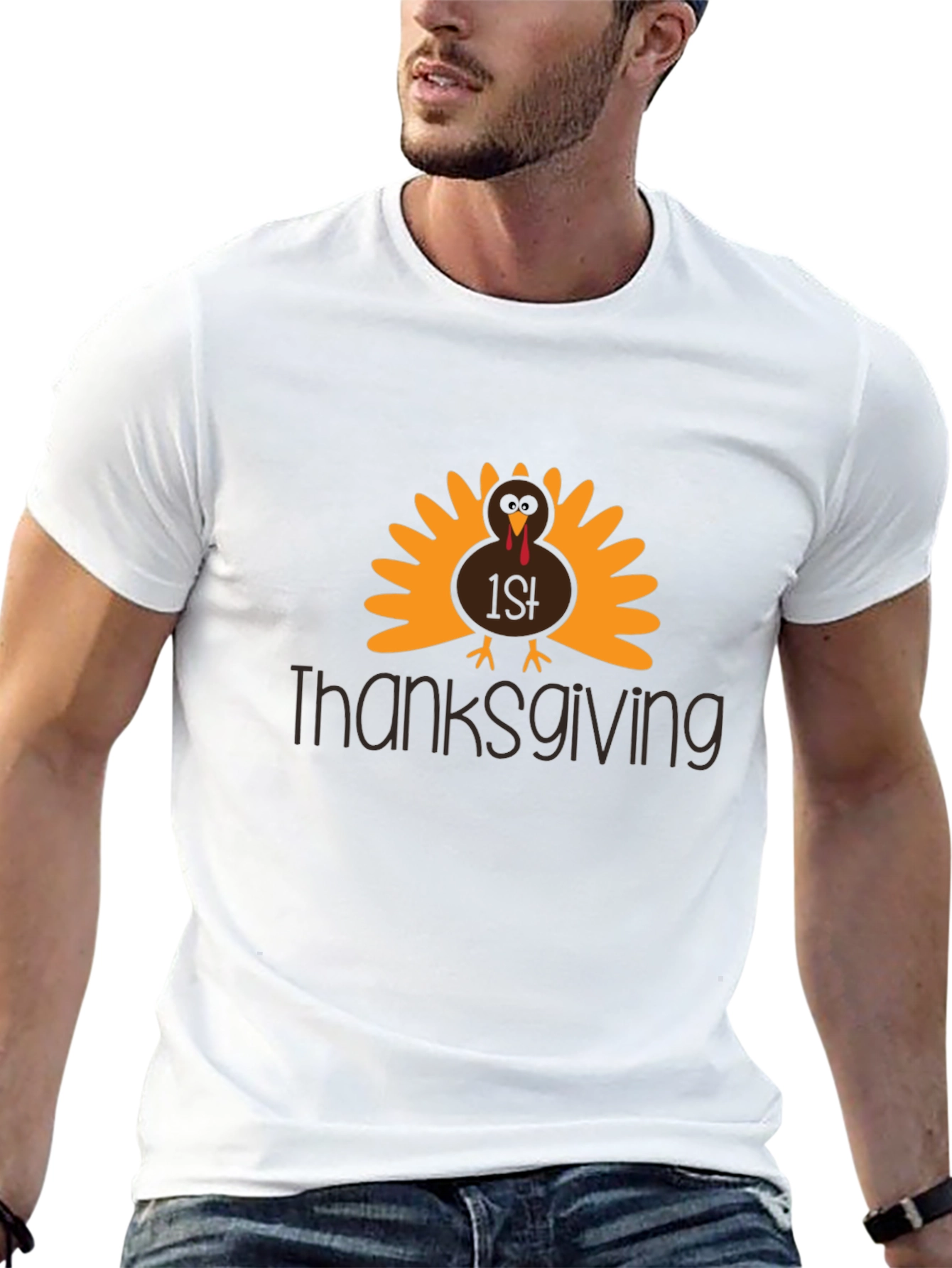 Thanksgiving 1st Turkey Black T-Shirt