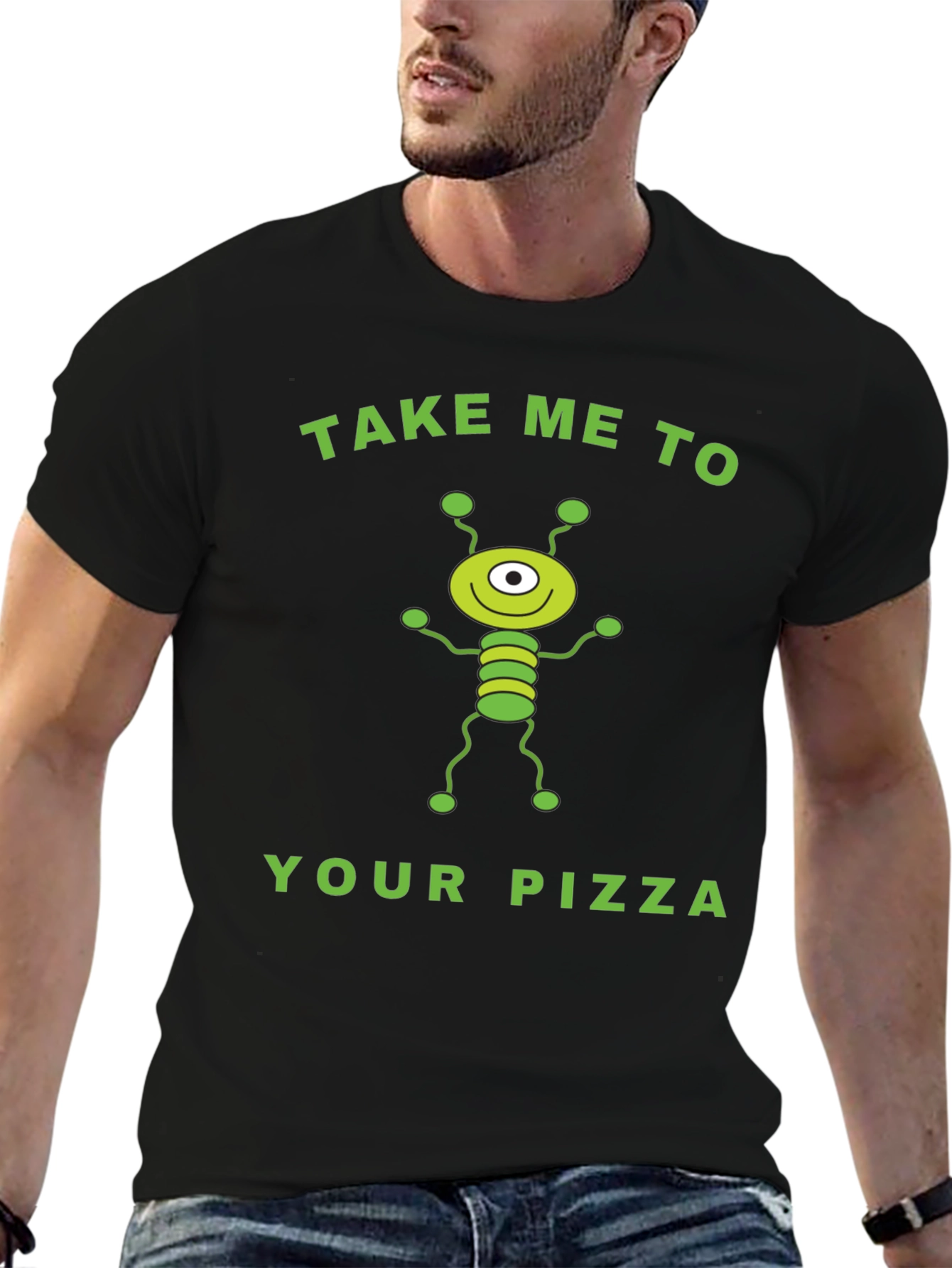 Alien Pizza Graphic Tee - Fun & Unique!