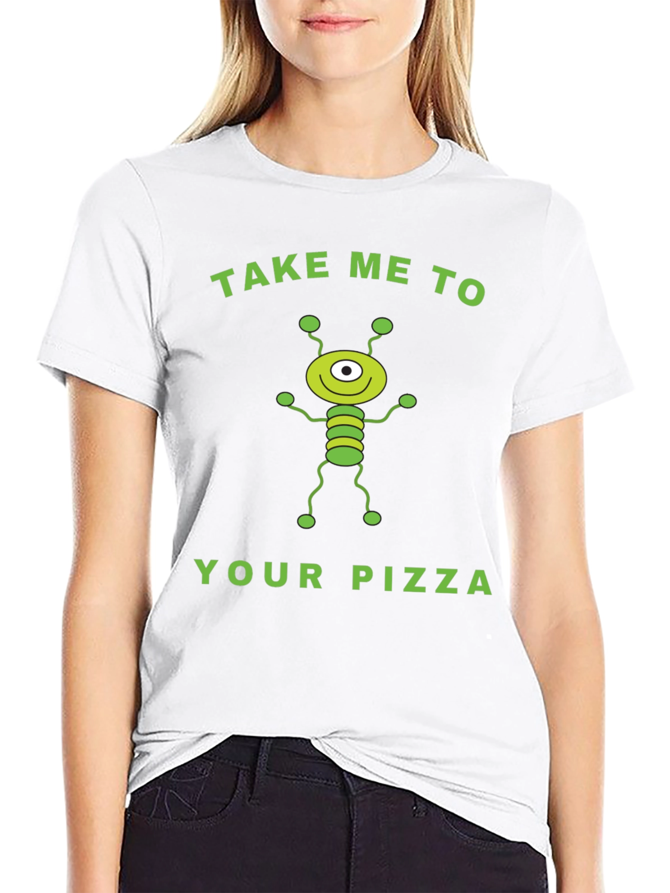 Alien Pizza Graphic Tee - Fun & Unique!