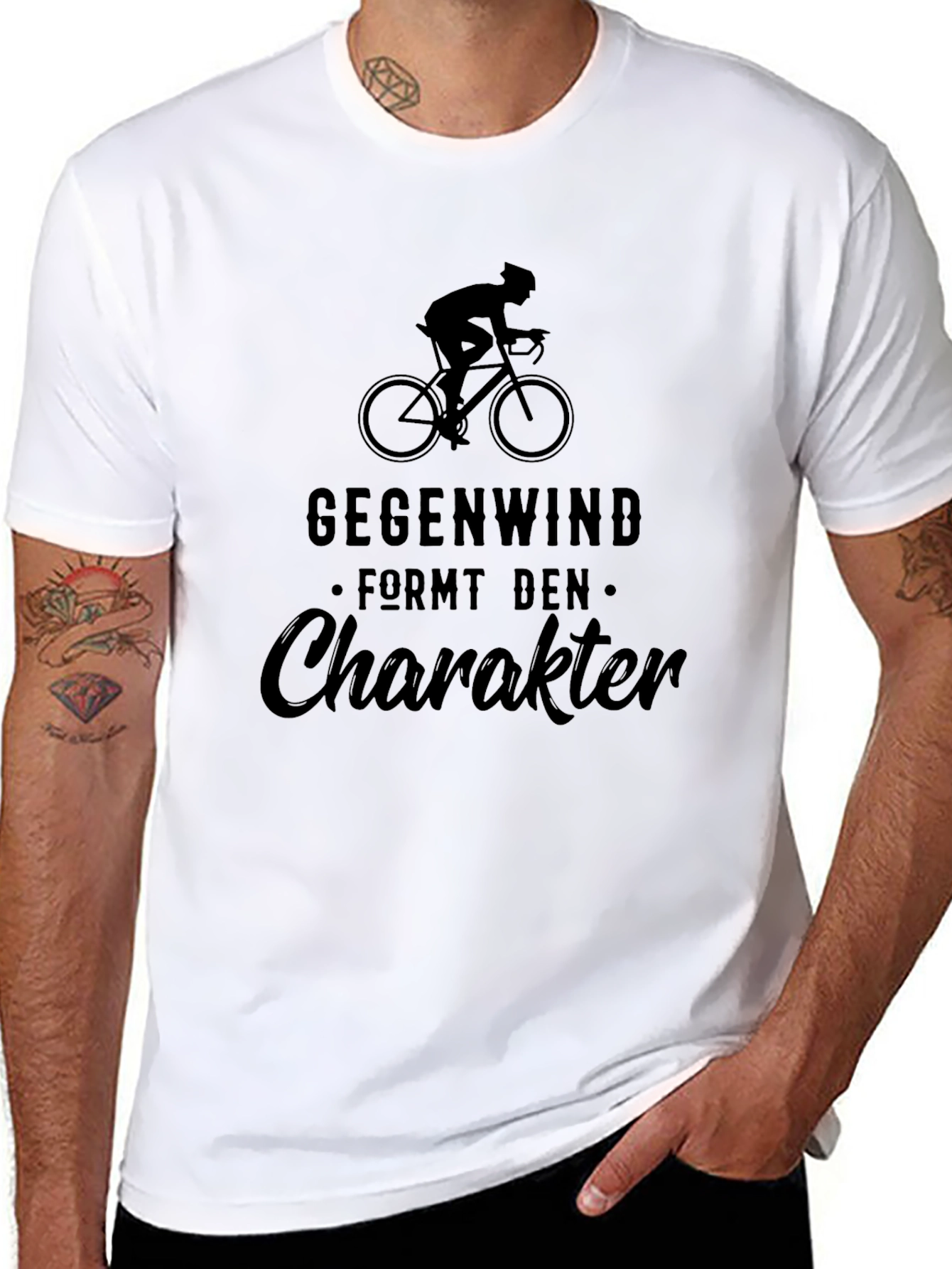 Gegenwind Formt Den Charakter Black T-Shirt