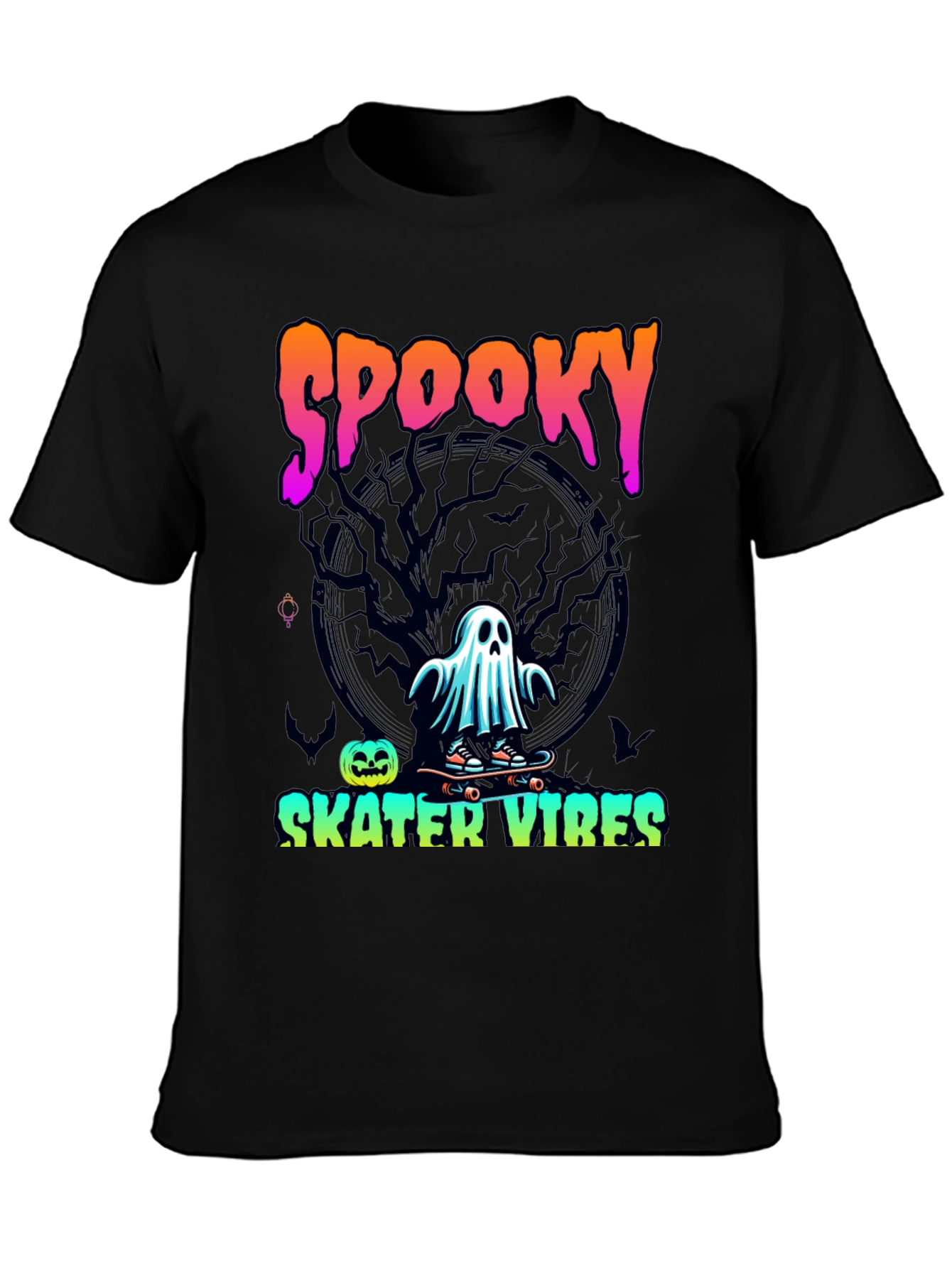 Spooky Skater Vibes Halloween T-Shirt