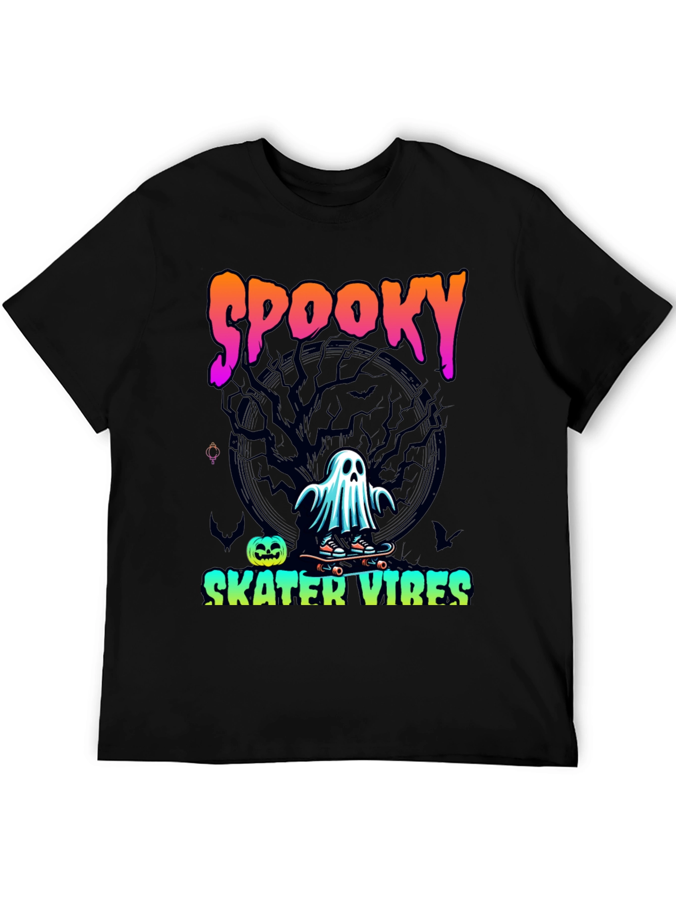 Spooky Skater Vibes Halloween T-Shirt