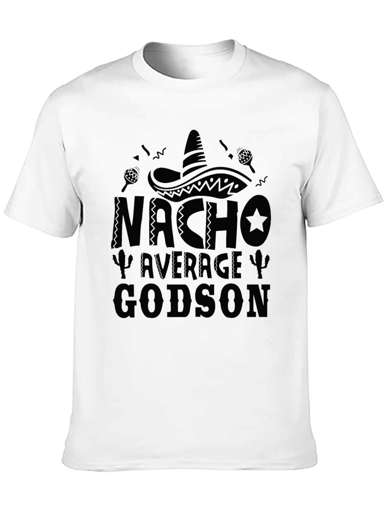 Nacho Average Godson Black Graphic T-Shirt