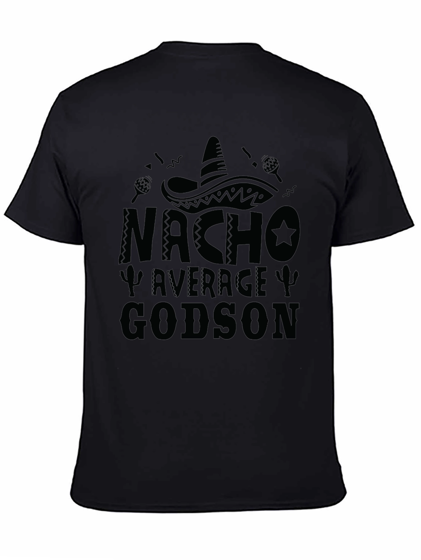 Nacho Average Godson Black Graphic T-Shirt