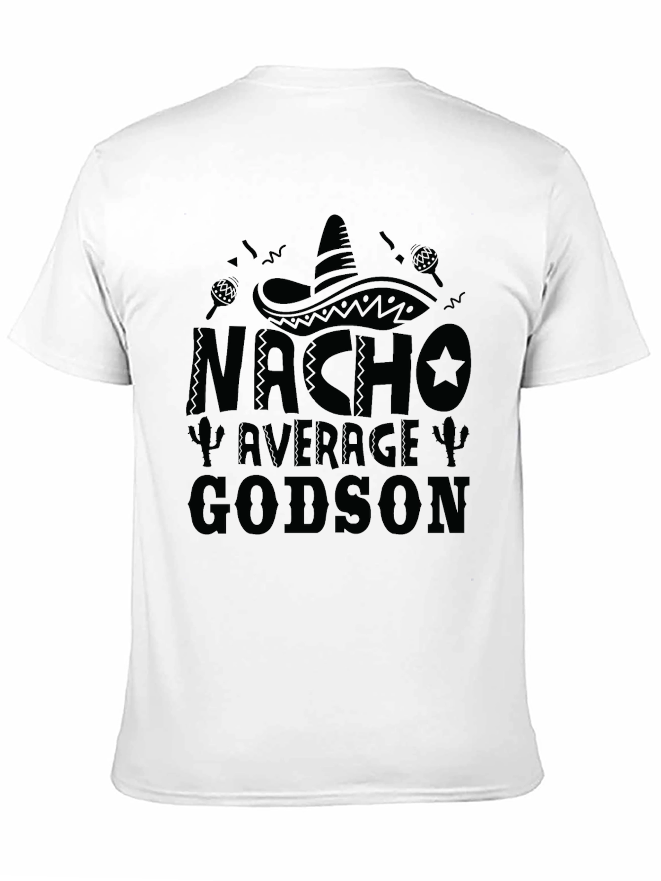 Nacho Average Godson Black Graphic T-Shirt