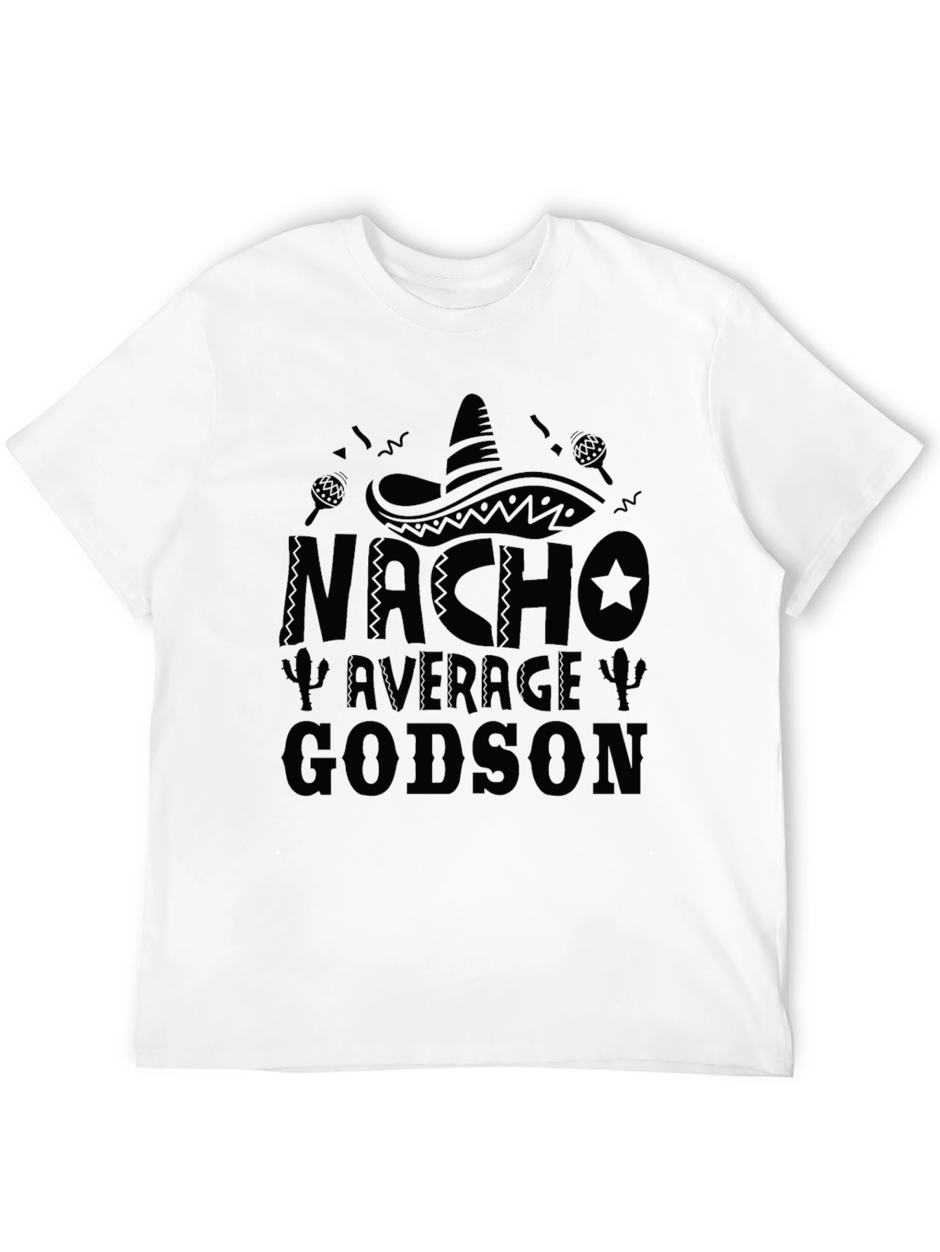 Nacho Average Godson Black Graphic T-Shirt