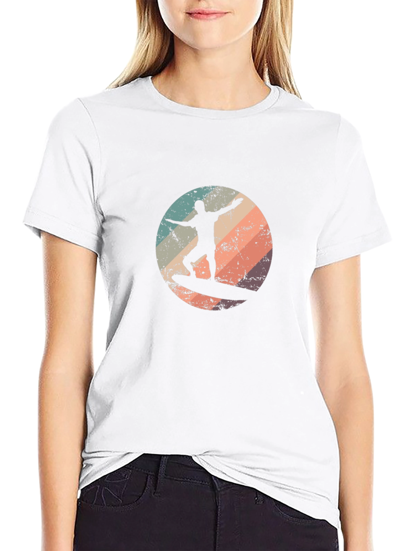 Retro Surfer T-Shirt - Black Surf Tee