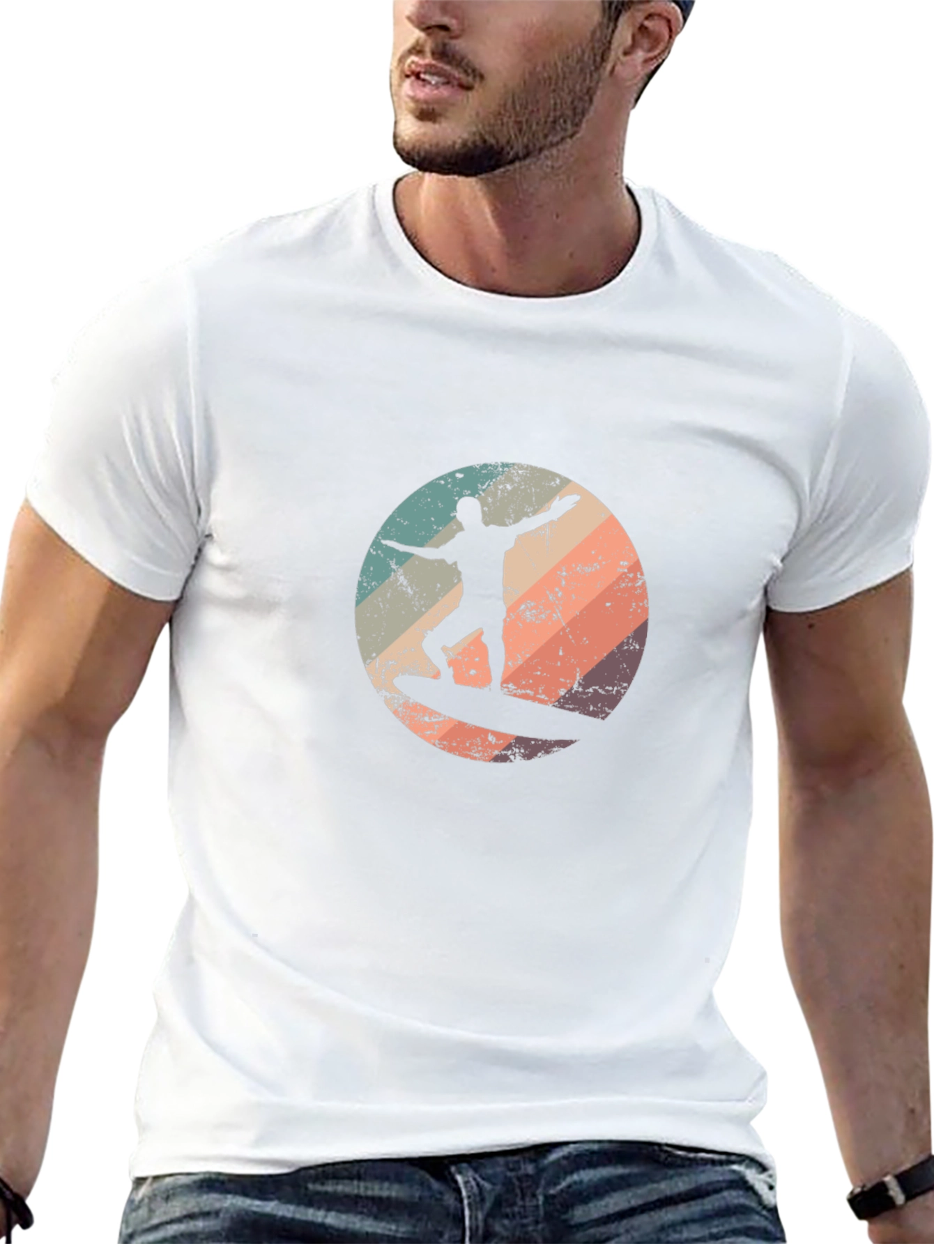 Retro Surfer T-Shirt - Black Surf Tee