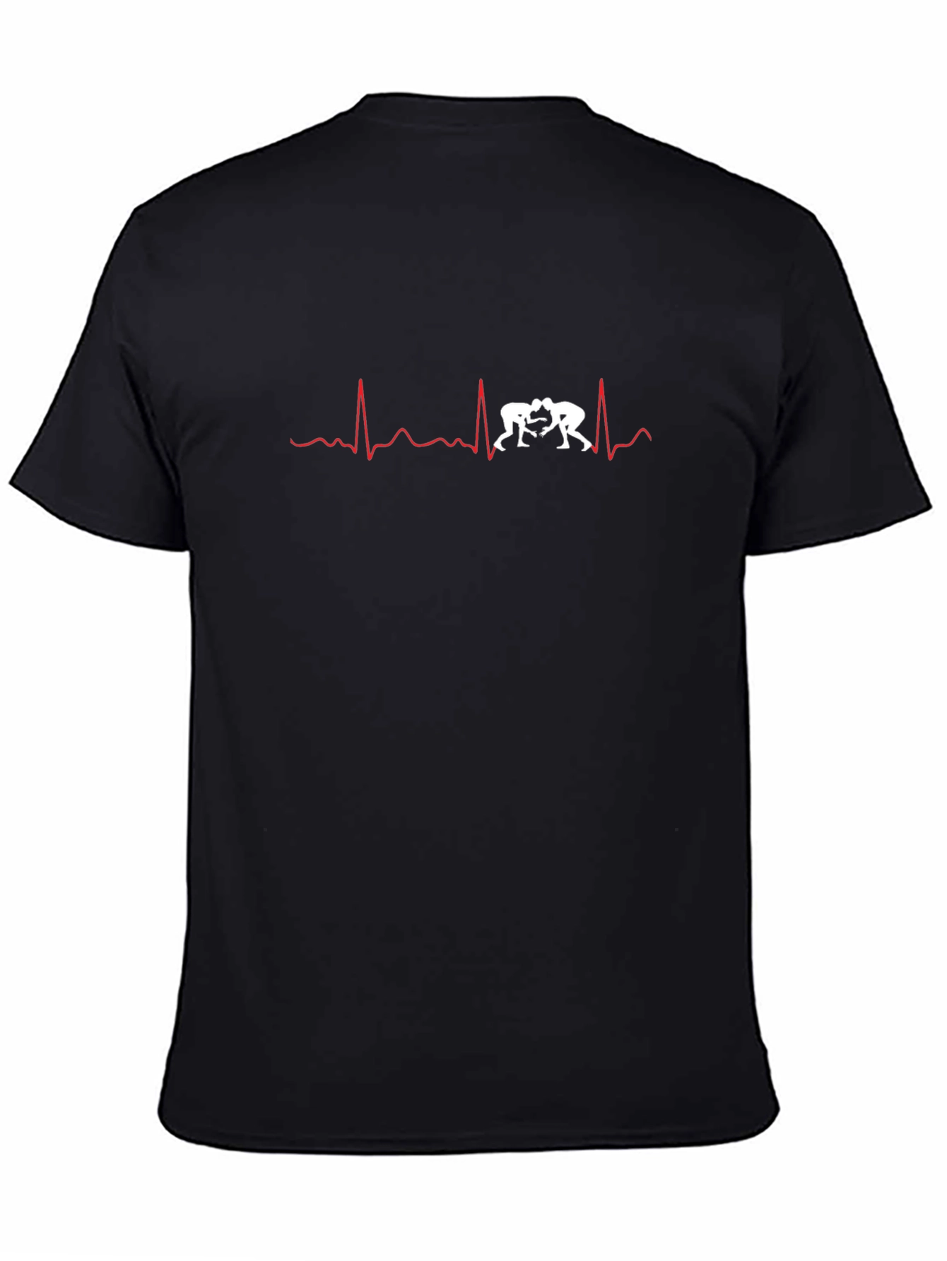 Wrestling Heartbeat T-Shirt - Wrestler Life Line Tee