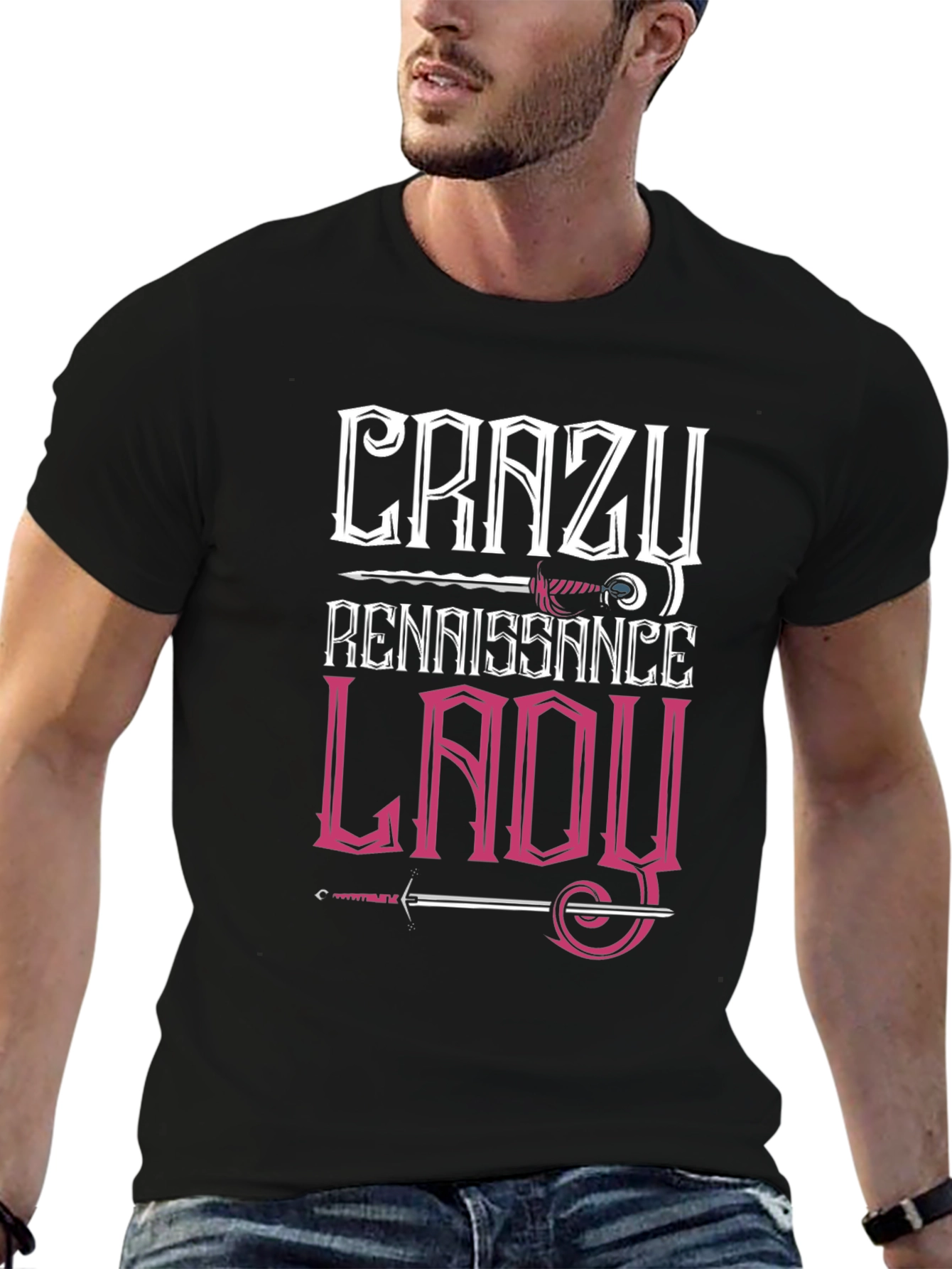 Crazy Renaissance Lady Graphic T-Shirt