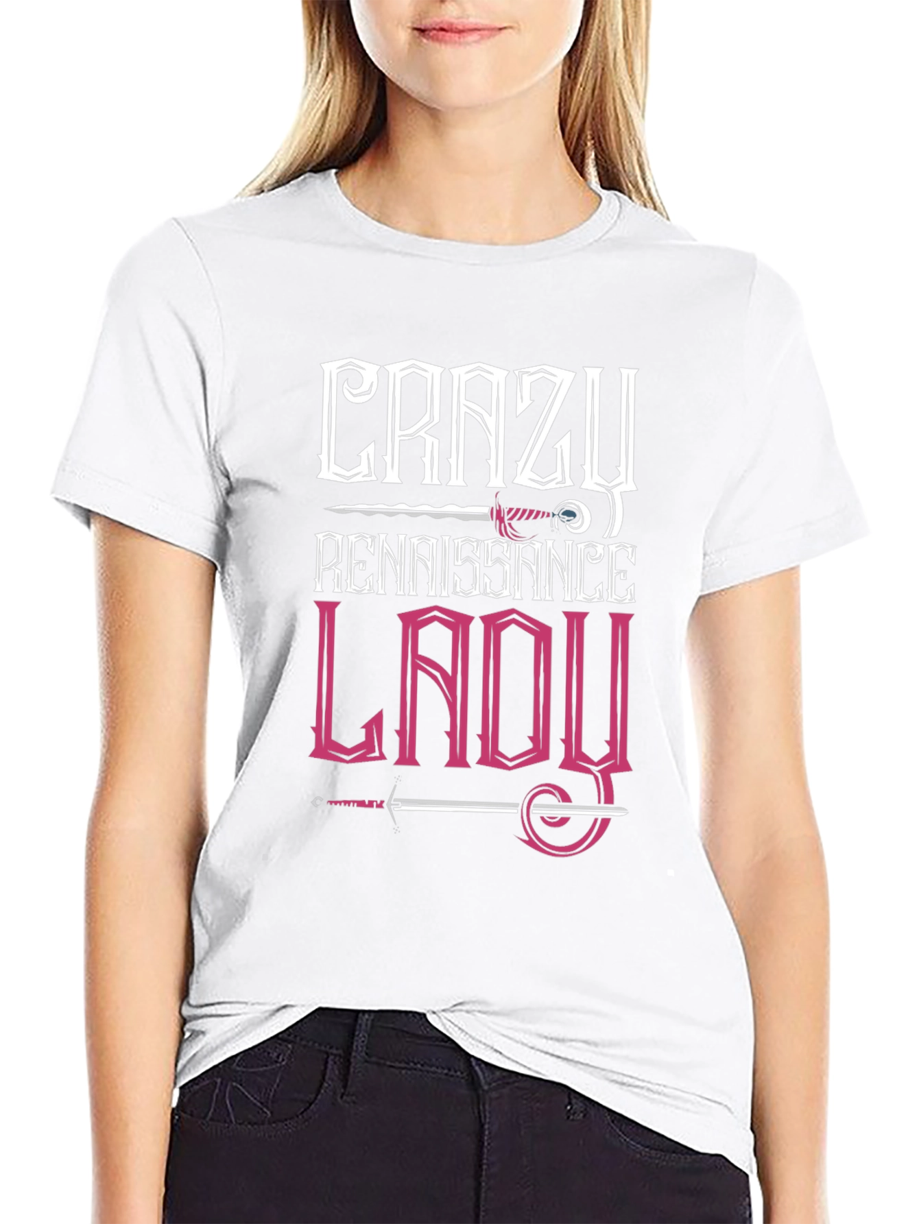 Crazy Renaissance Lady Graphic T-Shirt